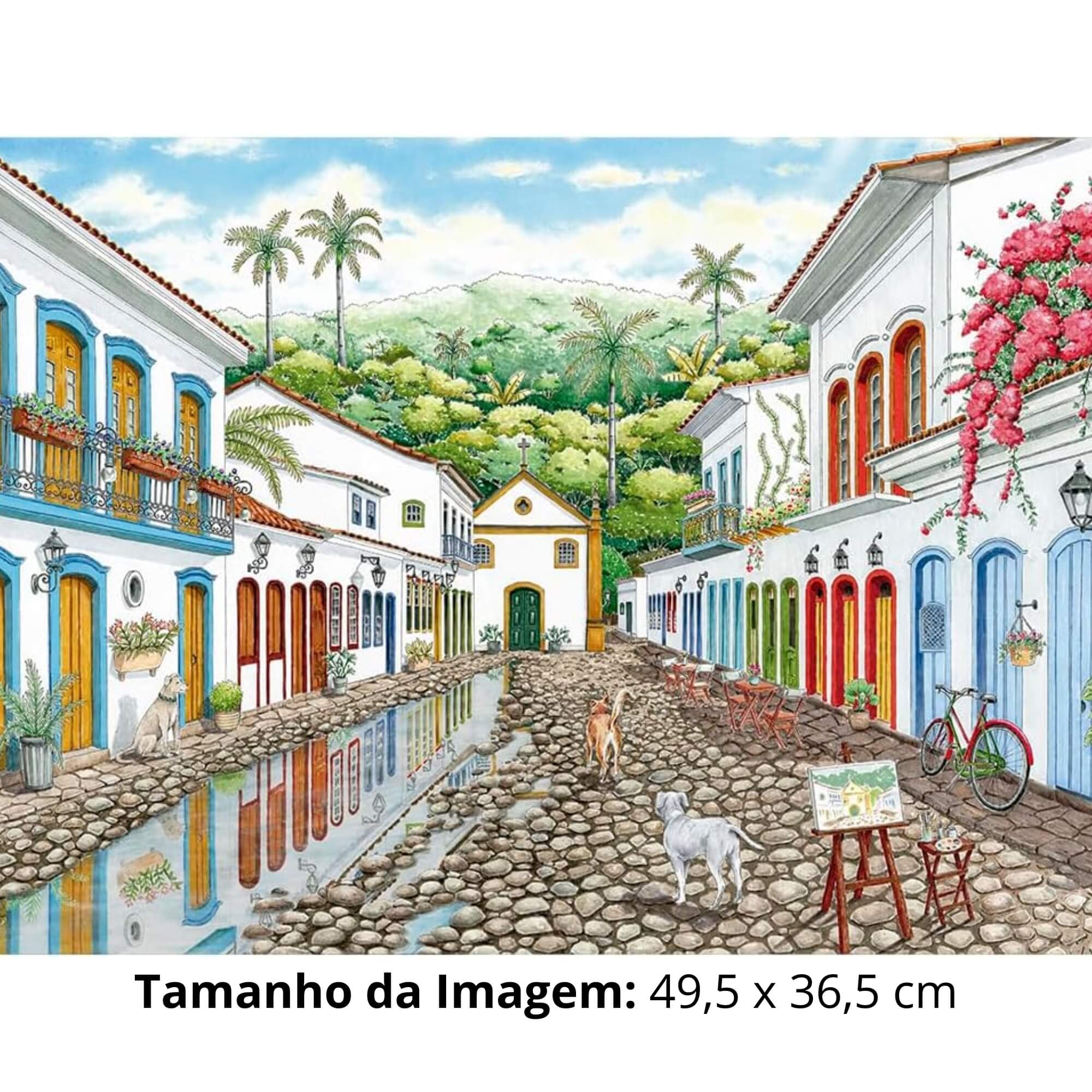 Quebra-Cabeça Puzzle Rua de Paraty 500 Peças Grow - 04860