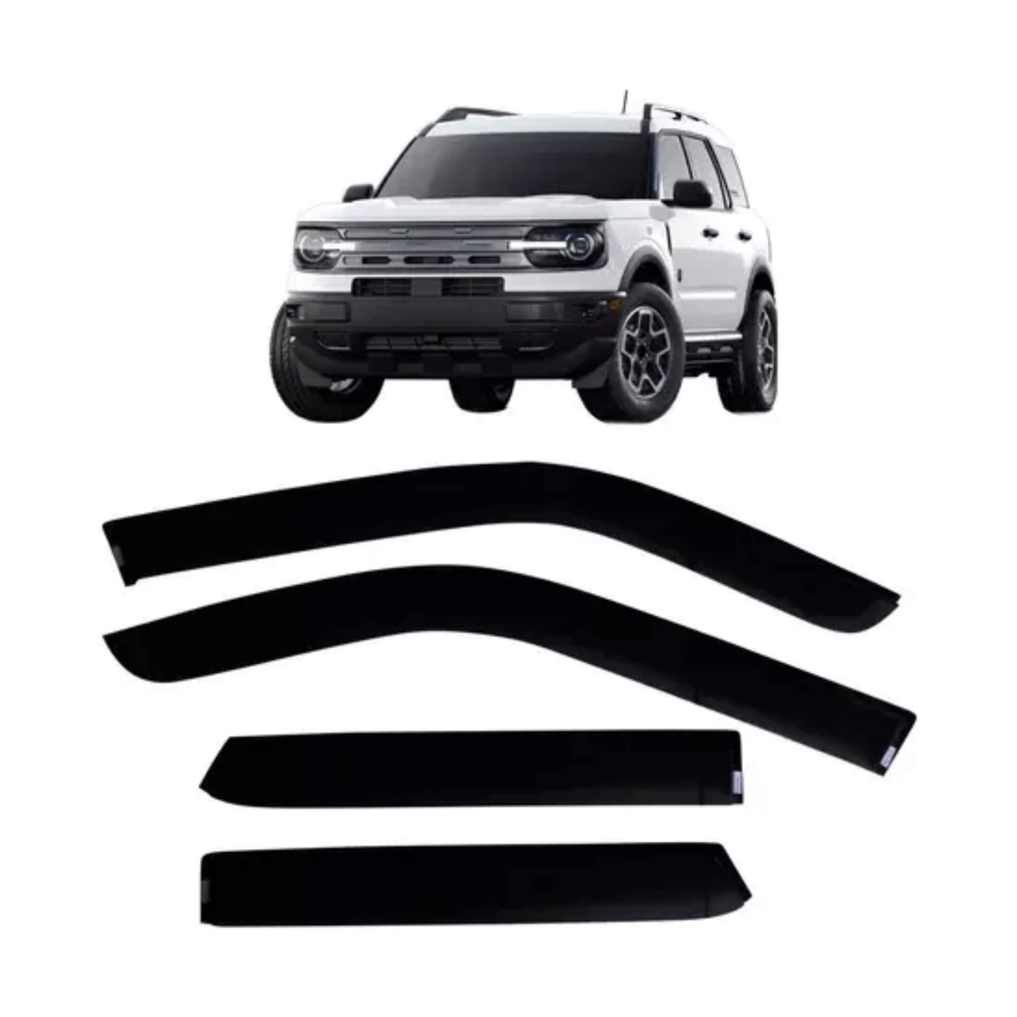 Calha de Chuva Defletor Bronco 2021/2022/2023/2024/2025 4 Portas Ecoflex - 10026A
