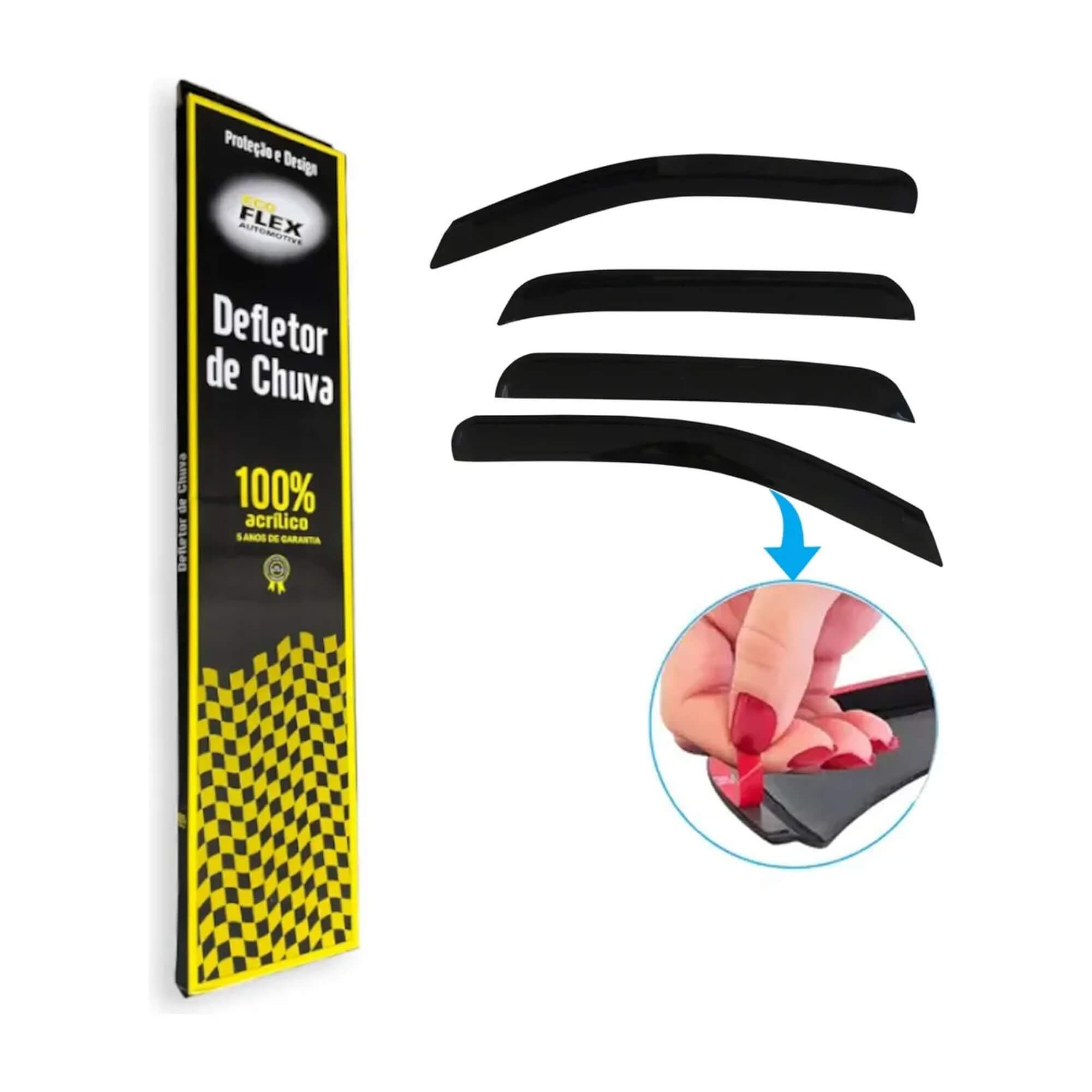 Calha de Chuva Defletor Bronco 2021/2022/2023/2024/2025 4 Portas Ecoflex - 10026A