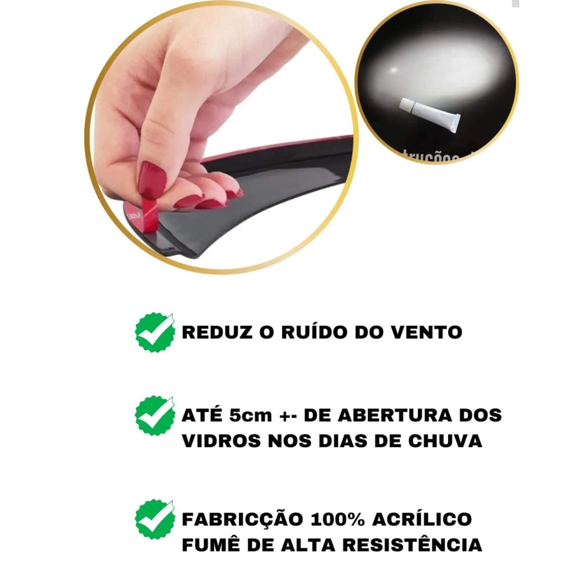Calha de Chuva Defletor Creta 2022/2023/2024/2025 4 Portas Ecoflex - 16020A