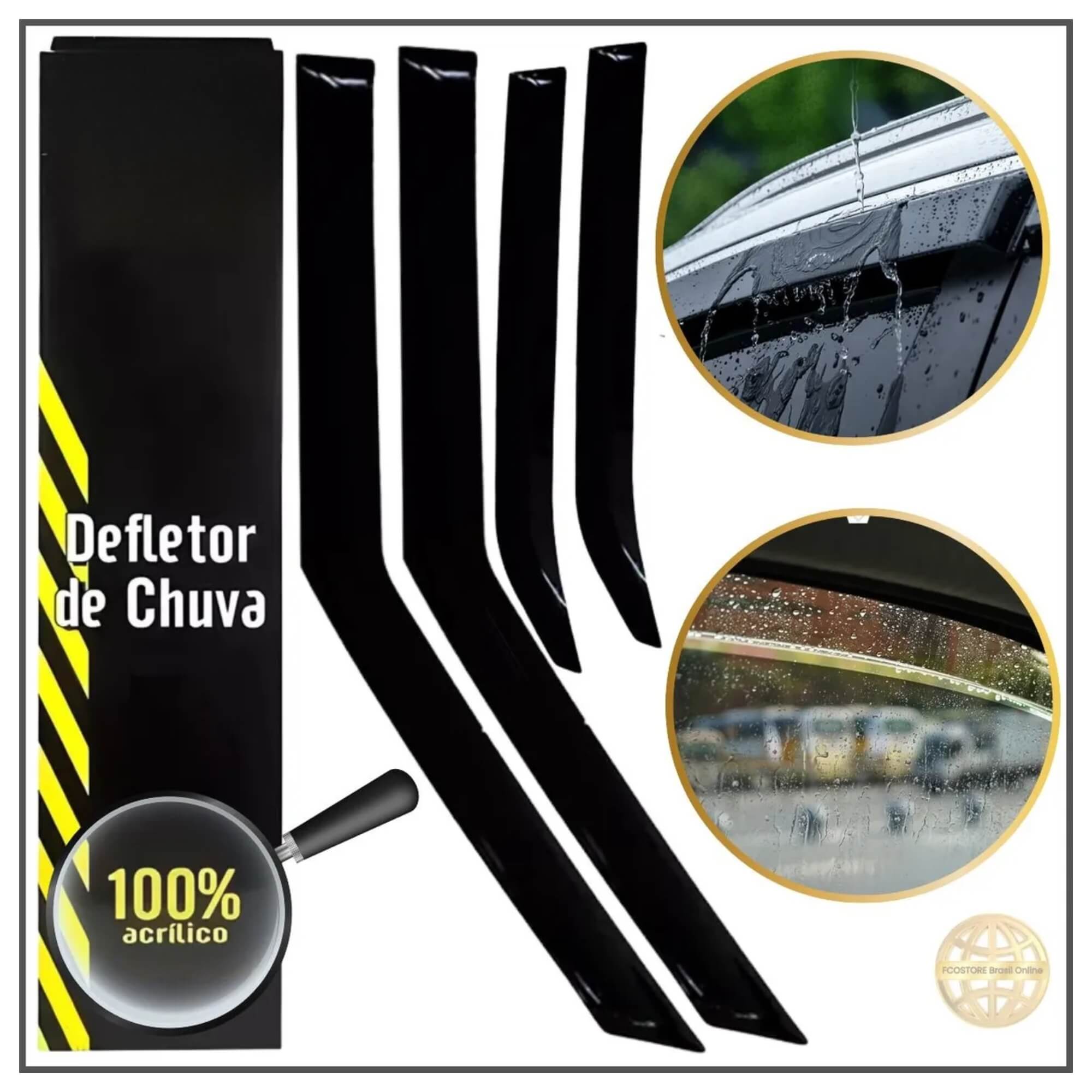 Calha de Chuva Defletor Creta 2022/2023/2024/2025 4 Portas Ecoflex - 16020A