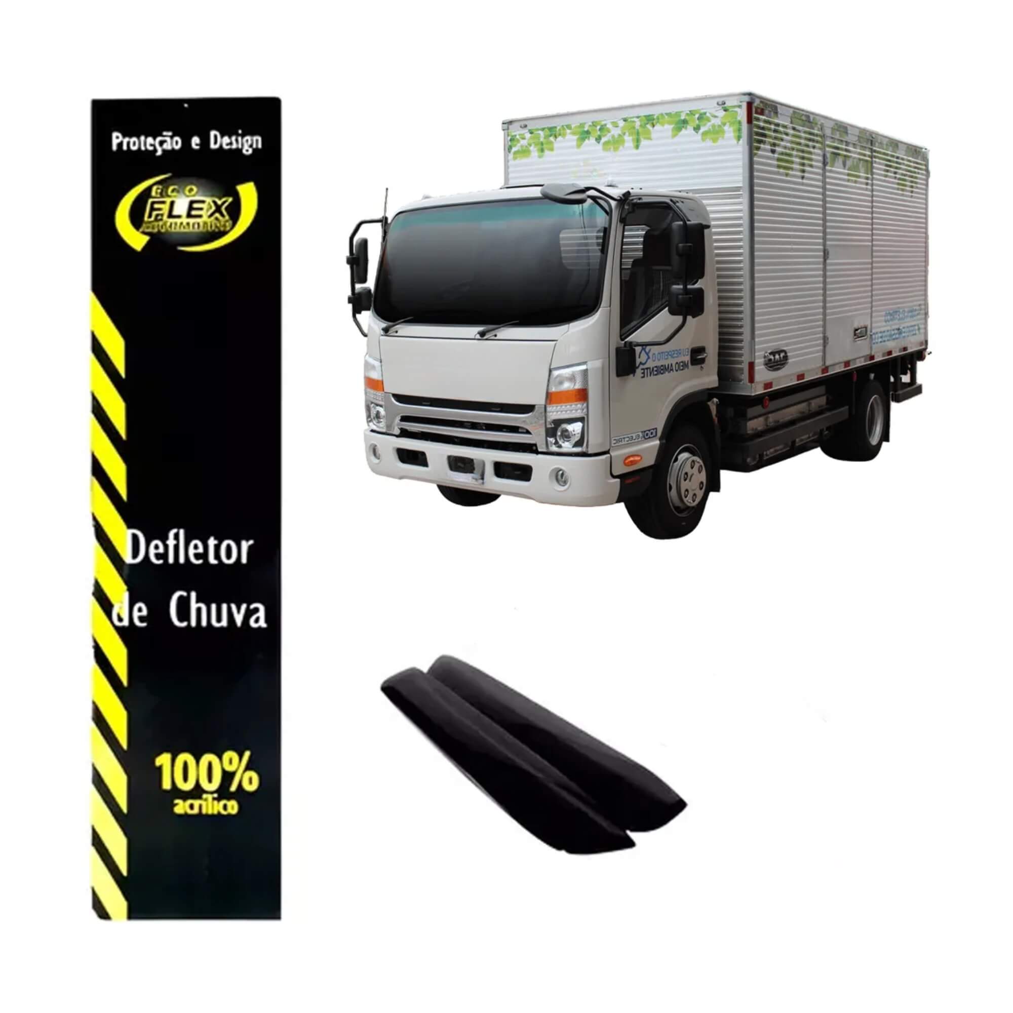 Calha de Chuva Defletor Jac Iev 1200 Eletrico 2 Portas Ecoflex - 17008A