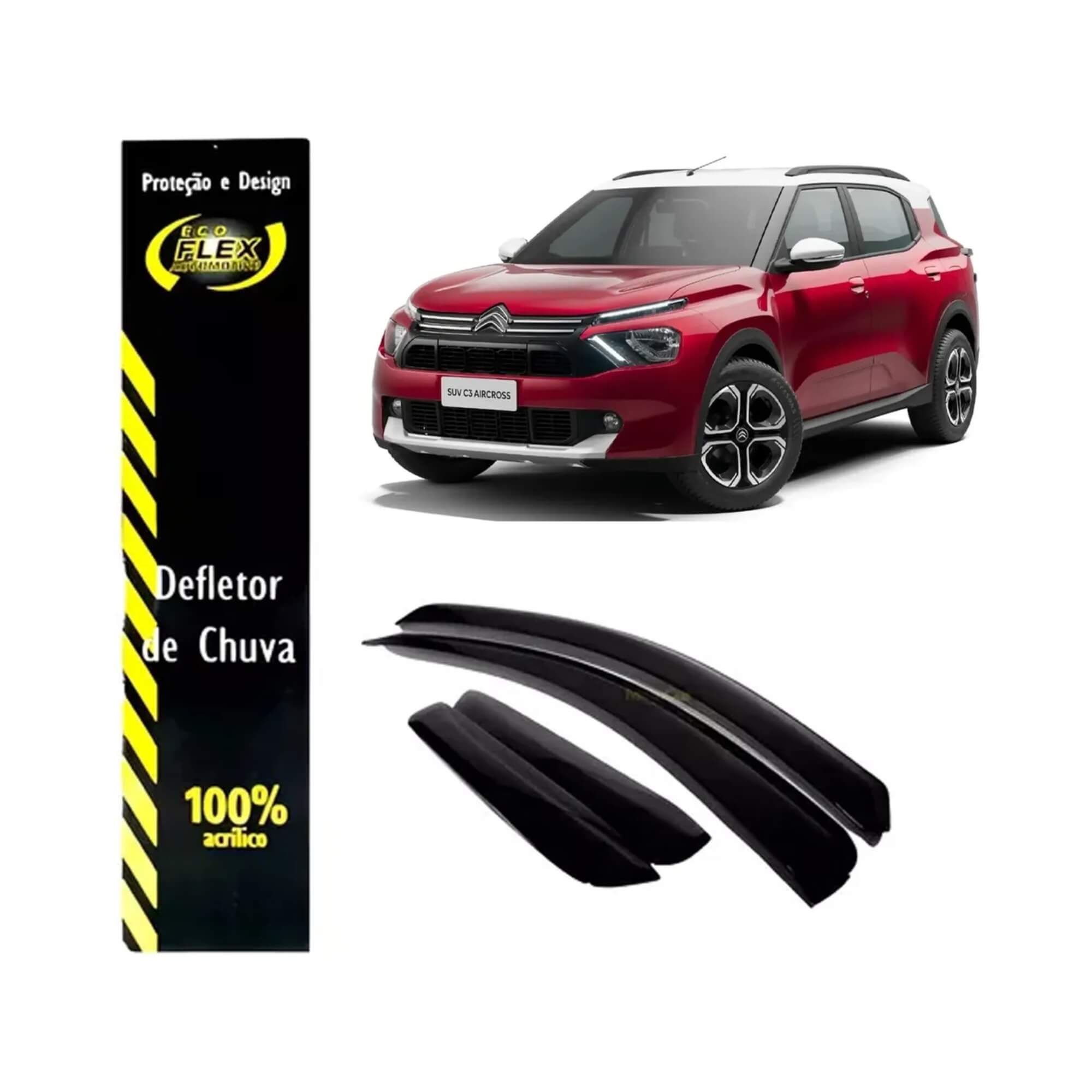 Calha de Chuva Defletor C3 Aircross 2024 2025 4 Portas Ecoflex - 71010A