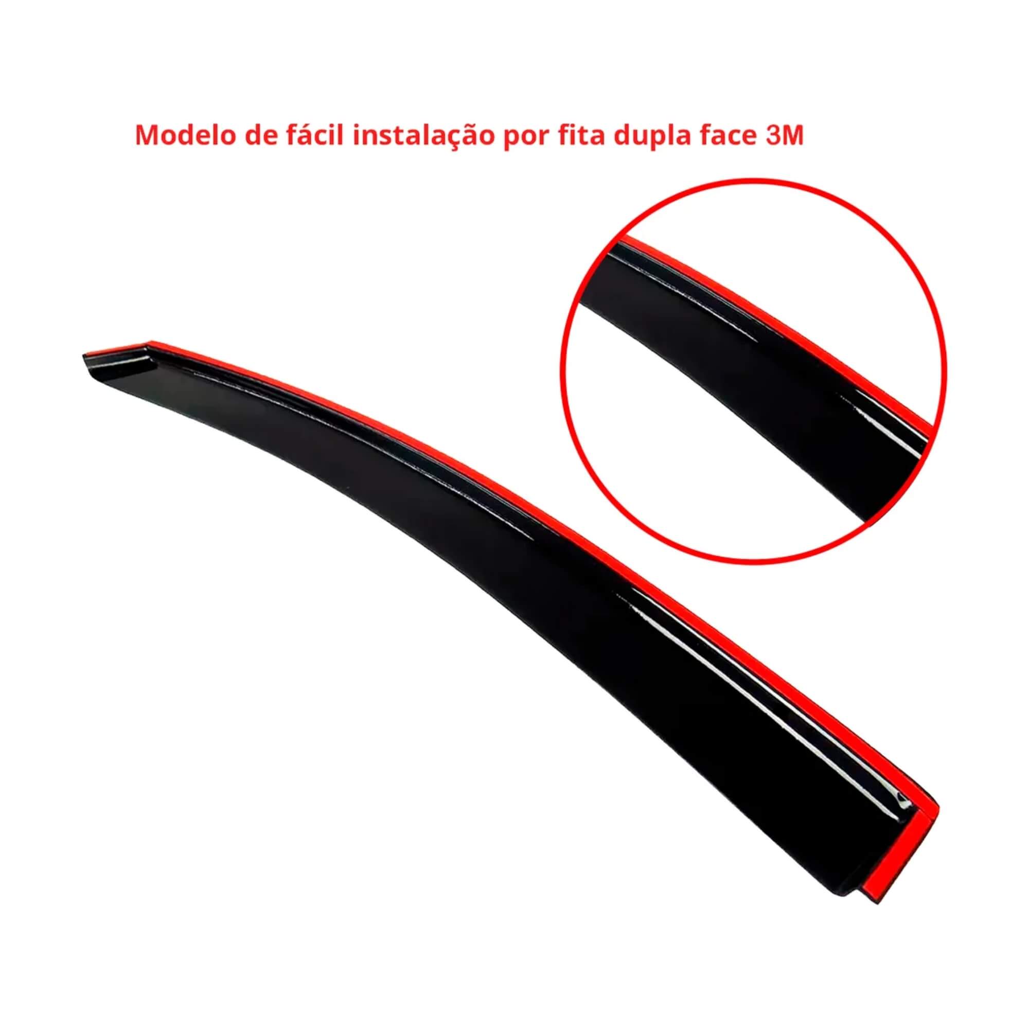 Calha de Chuva Defletor Honda ZR-V 2024 2025 4 Portas Preto Ecoflex - 78017A