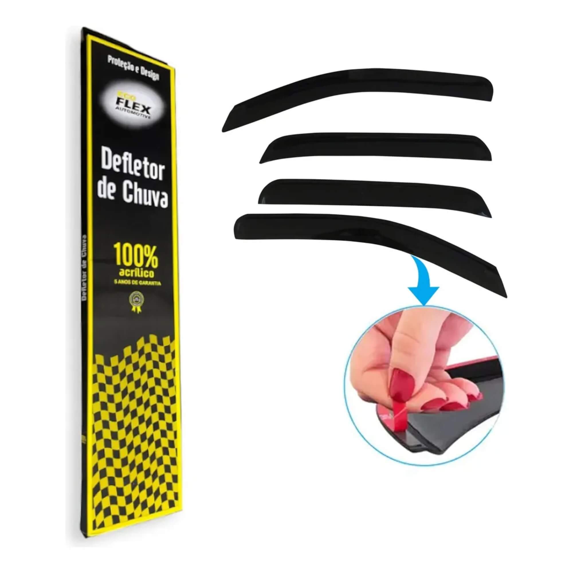 Calha de Chuva Defletor Byd Dolphin Mini 2024 2025 4 Portas Ecoflex - 96003A