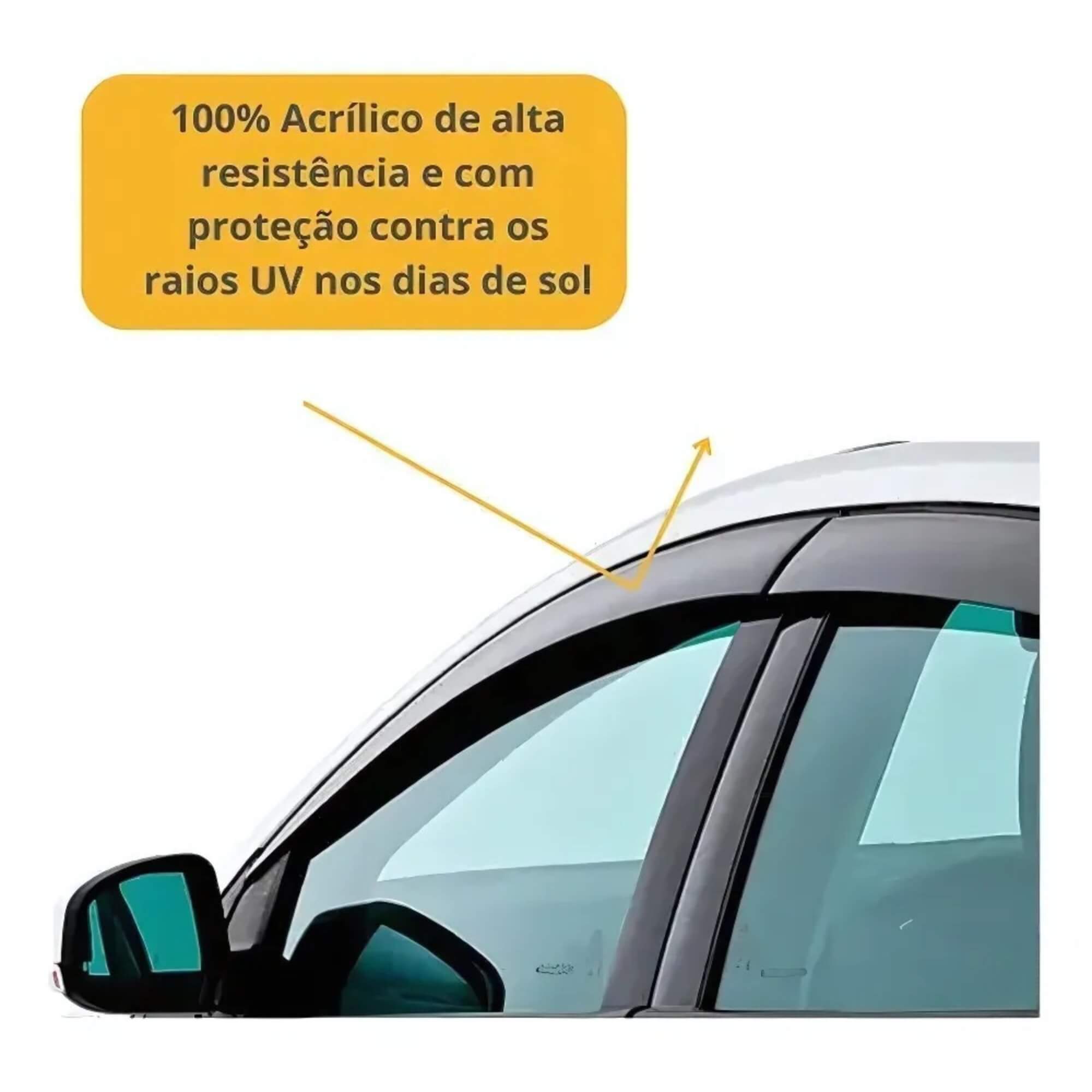 Calha de Chuva Defletor Byd King 2025 4 Portas Ecoflex - 96004A