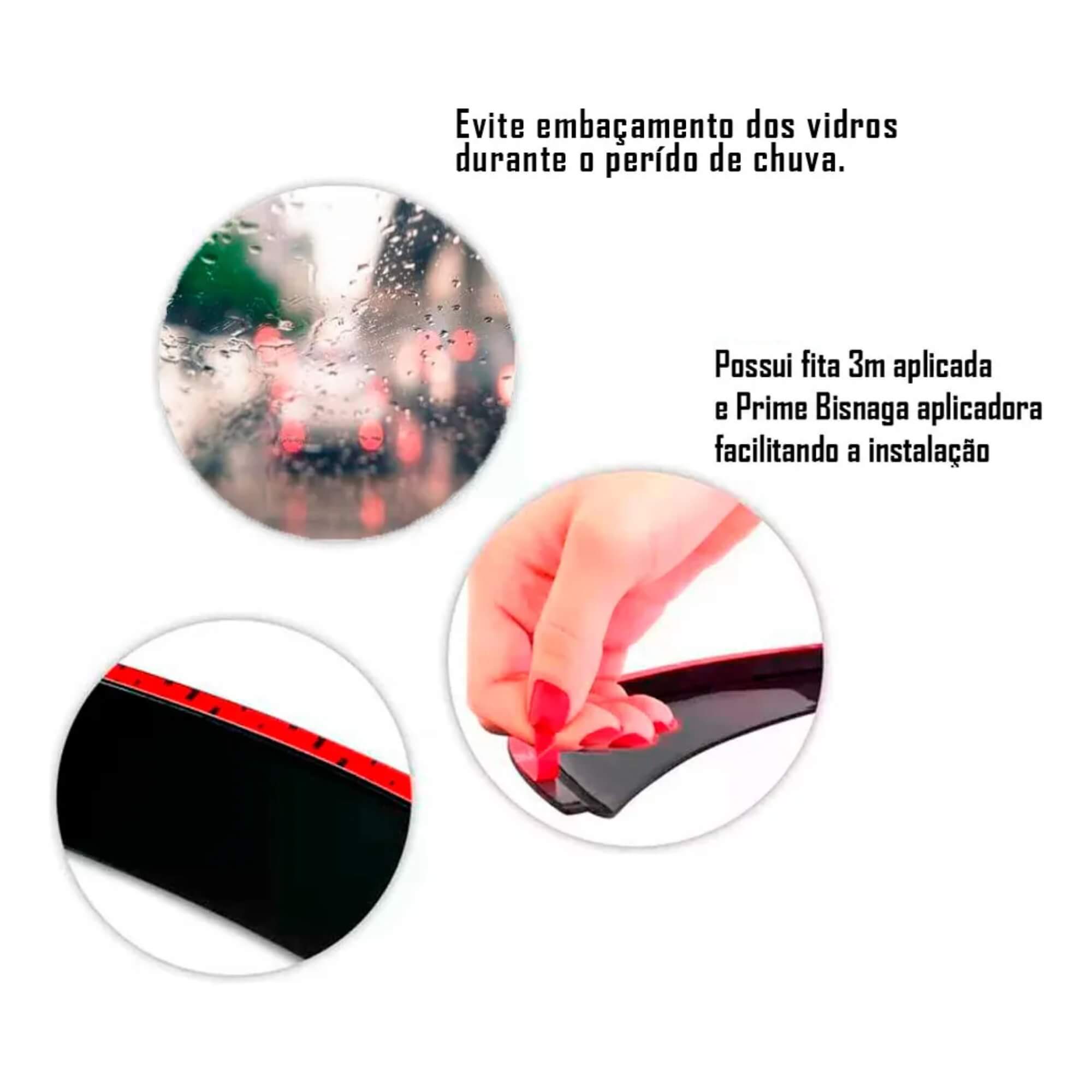 Calha de Chuva Defletor Byd King 2025 4 Portas Ecoflex - 96004A