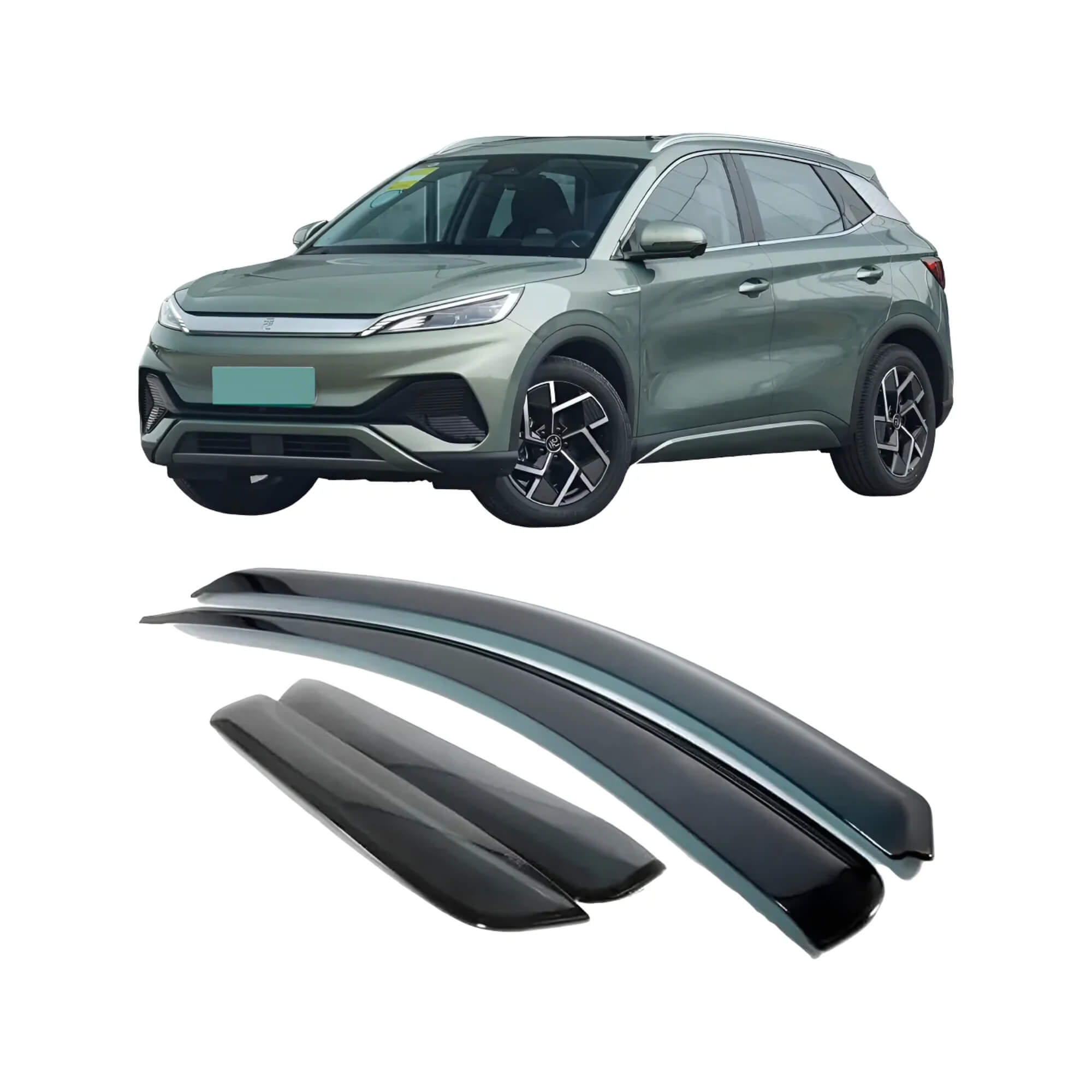 Calha de Chuva Defletor Byd Yuan Plus 2025 2026 4 Portas Ecoflex - 96007A