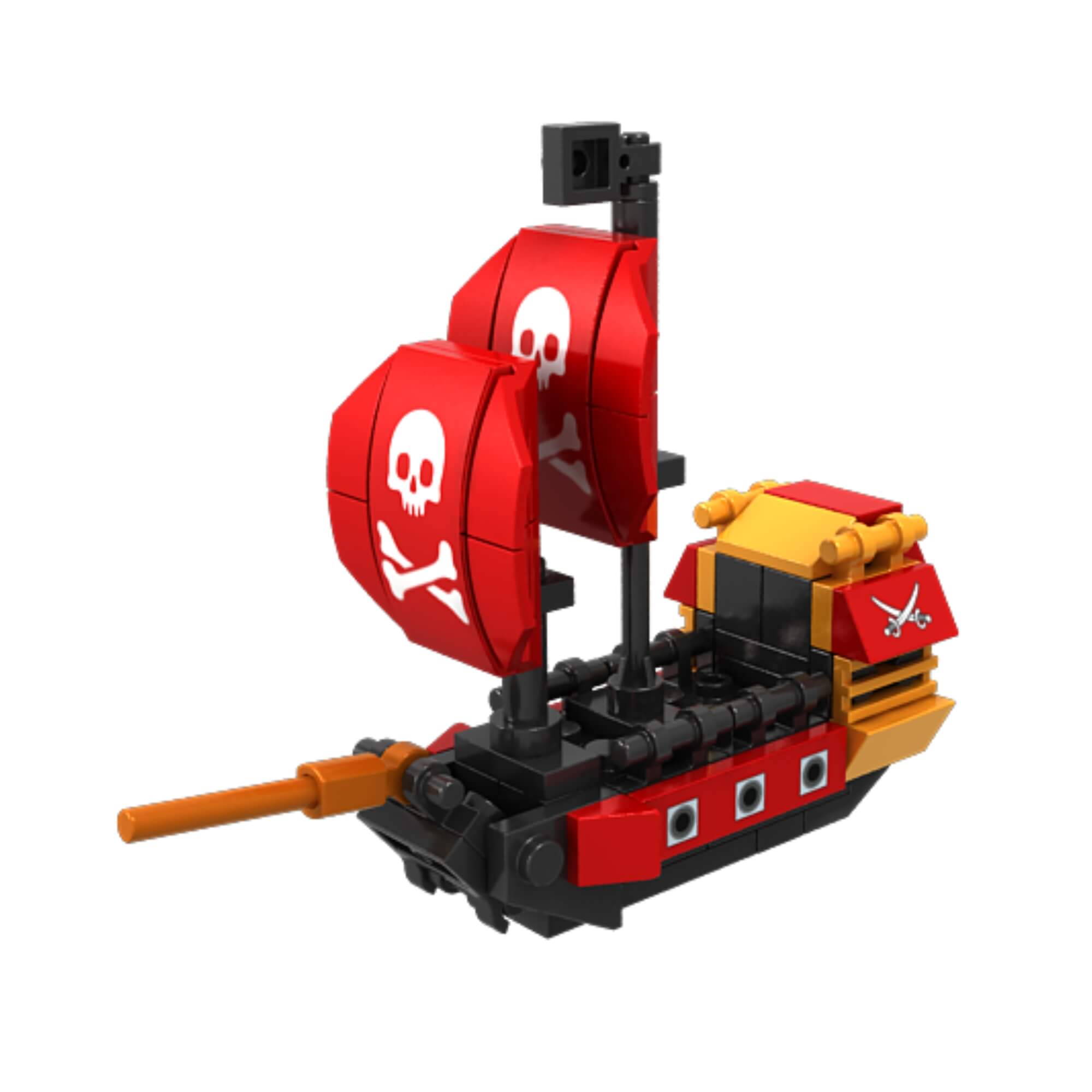 Brinquedo Infantil Barco Pirata 60 Peças Xalingo - 15254