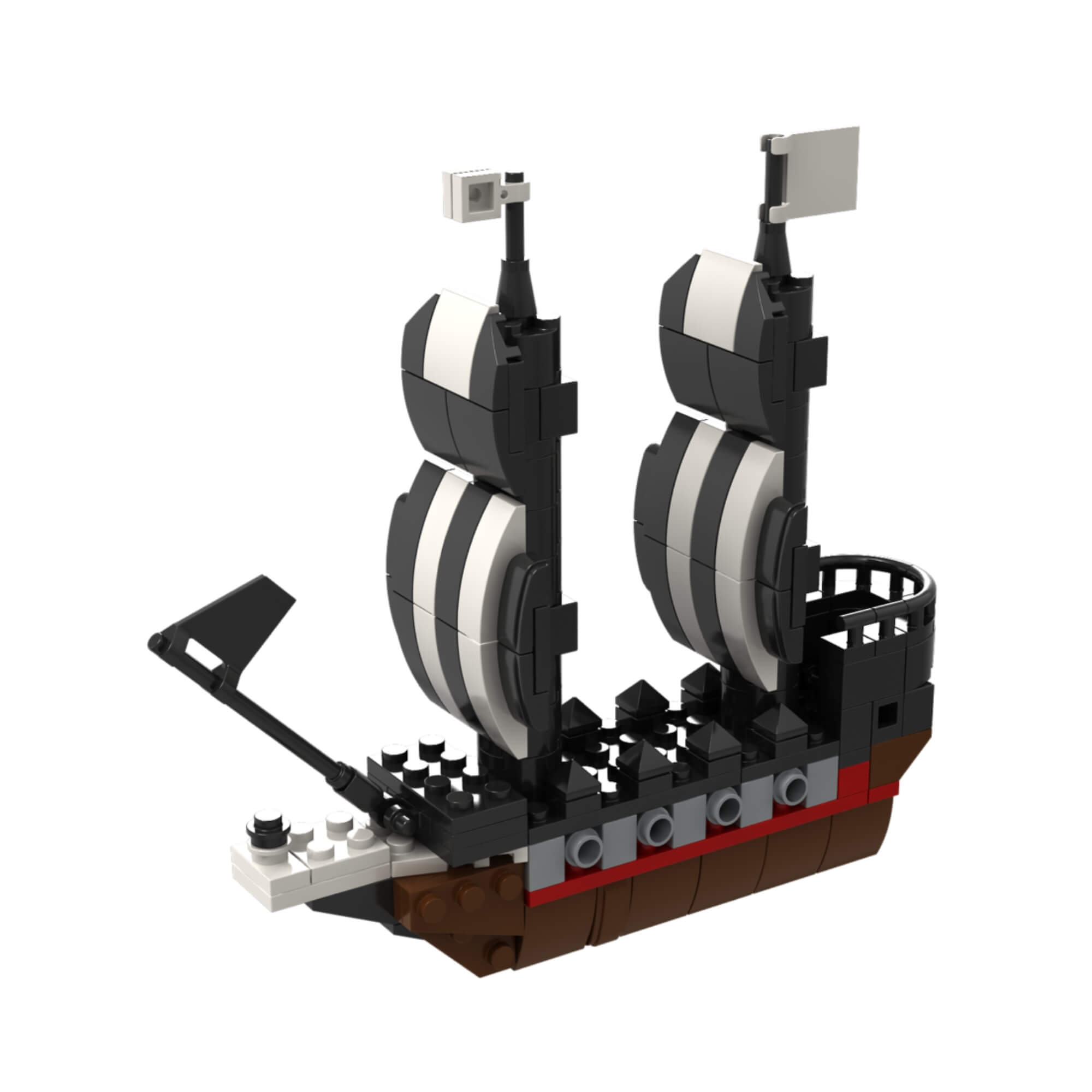 Brinquedo Infantil Blocos de Montar Piratas Navio 200 Peças Xalingo - 15509