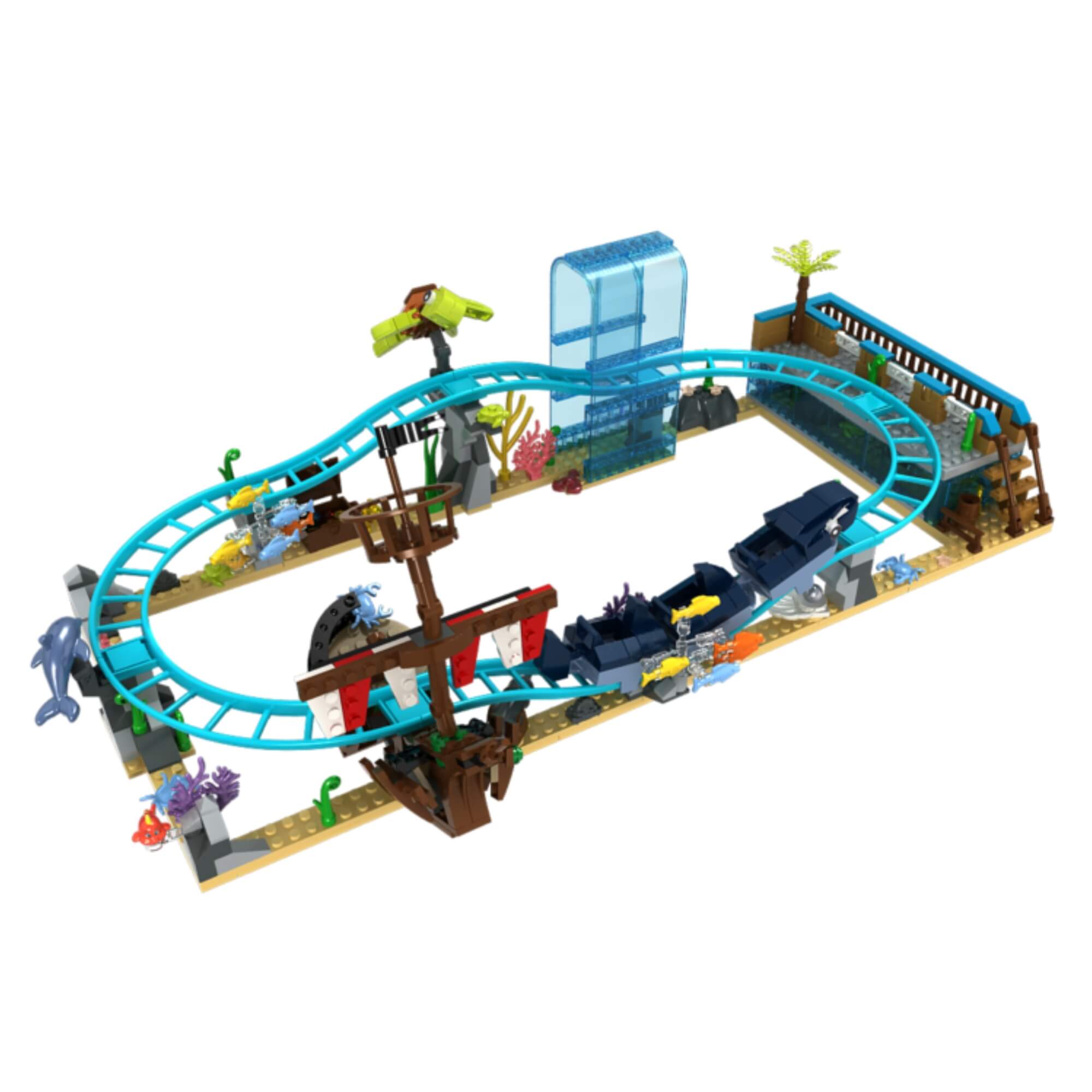 Brinquedo Infantil Blocos de Montar Piratas Montanha Russa 671 Peças Xalingo - 16376