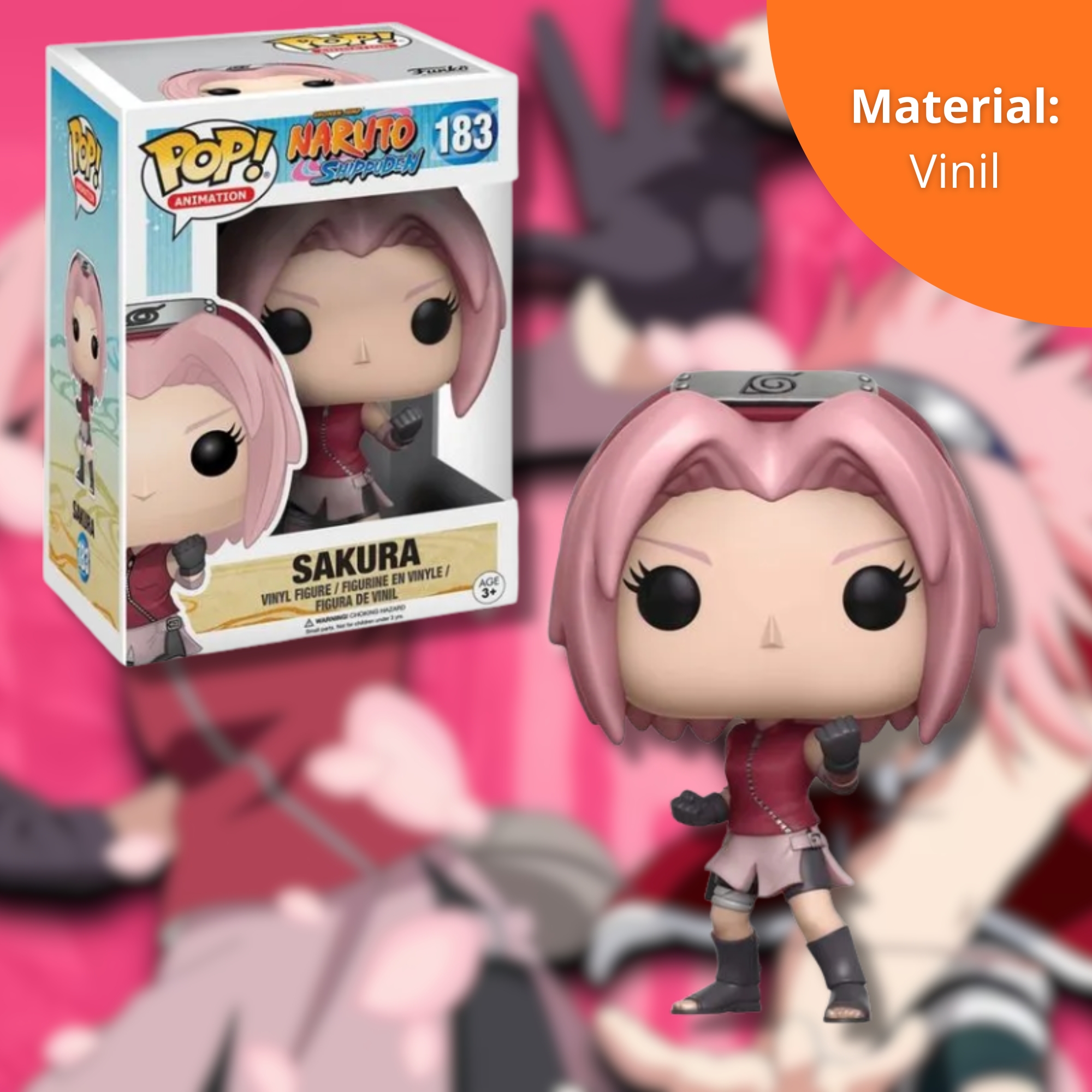 VAR Funko Pop! Personagens Icônicos de Naruto Shippuden e Clássico (Escolha o Personagem) Personagem:Sakura