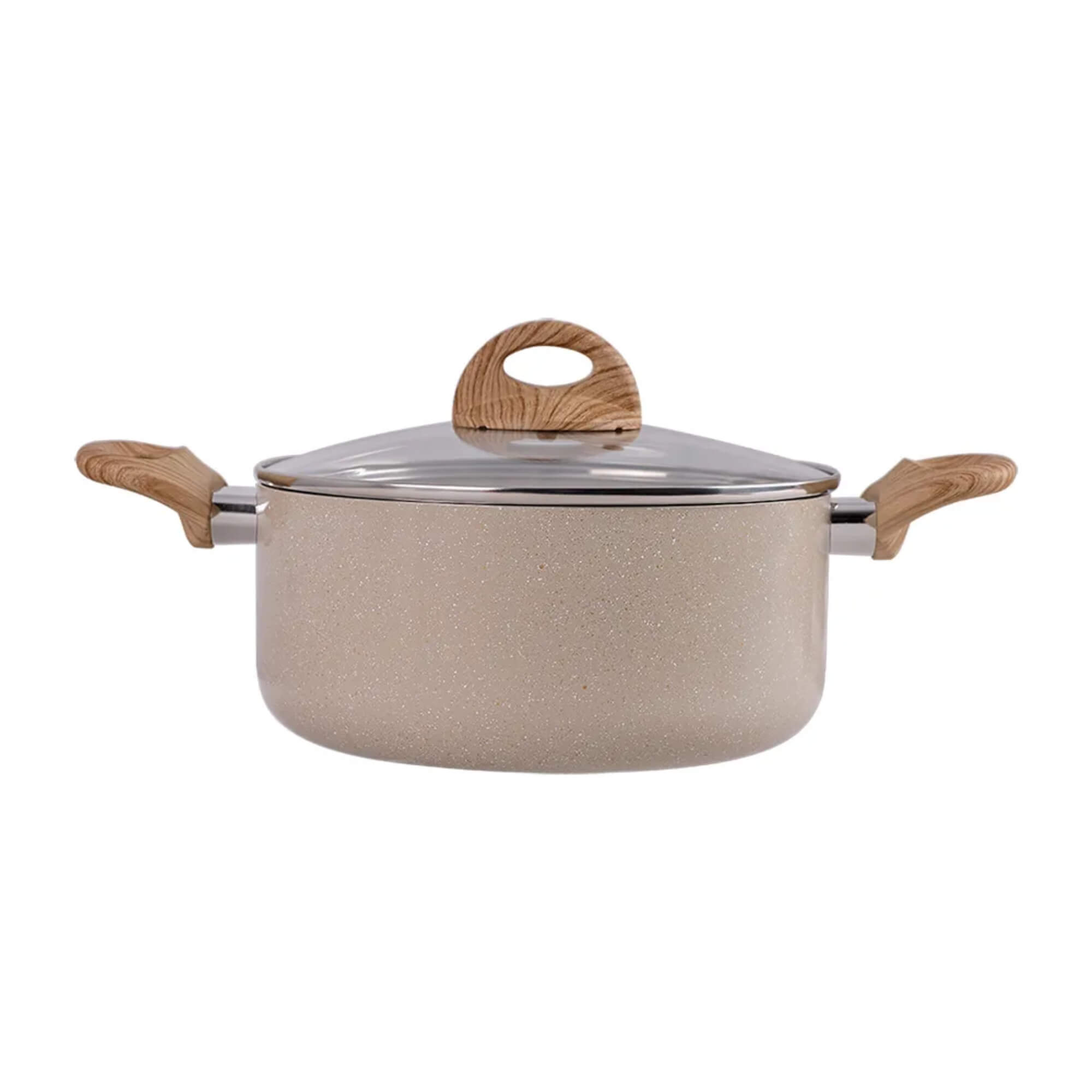 Conjunto de Panelas Antiaderentes Ceramic Life 5 Peças com Indução cor Areia Brinox - 4774/105