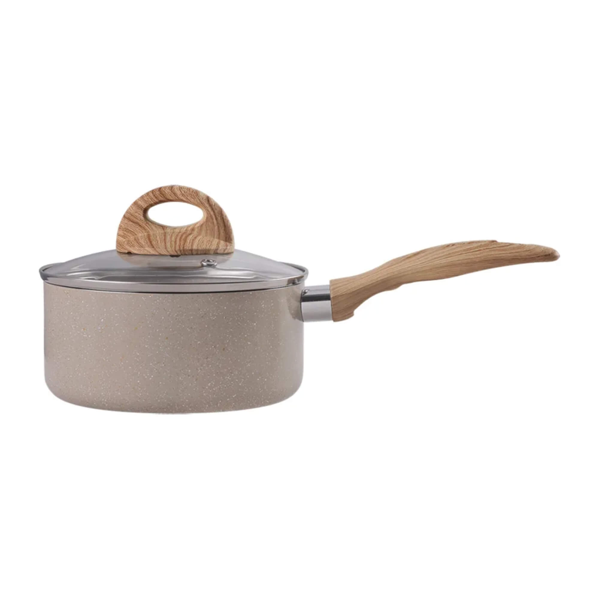 Conjunto de Panelas Antiaderentes Ceramic Life 5 Peças com Indução cor Areia Brinox - 4774/105