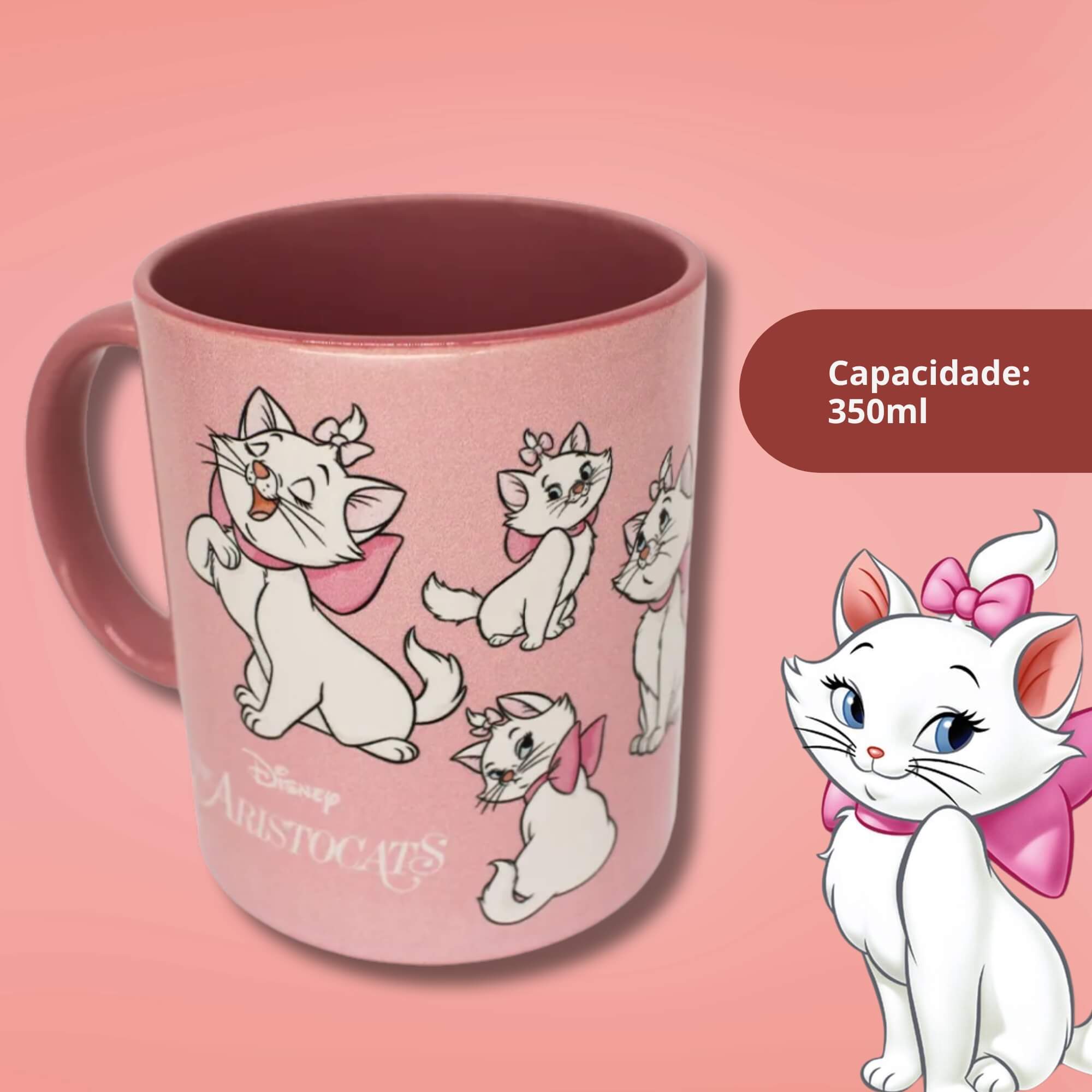 Caneca Pop Gatinha Marie Disney 350ml Zona Criativa - 10024902