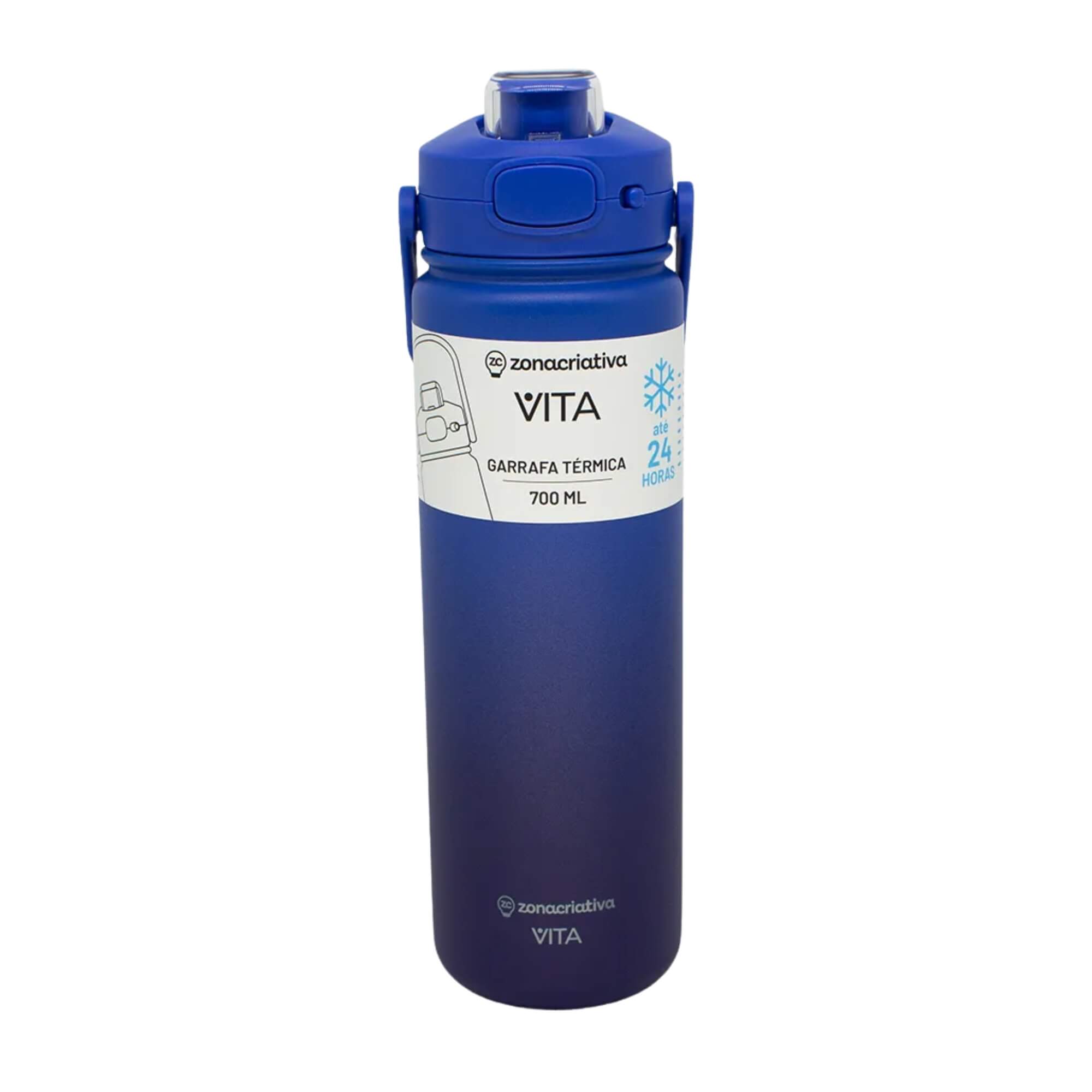 Garrafa Térmica Vita 700ml Mar Profundo Zona Criativa - 10073092