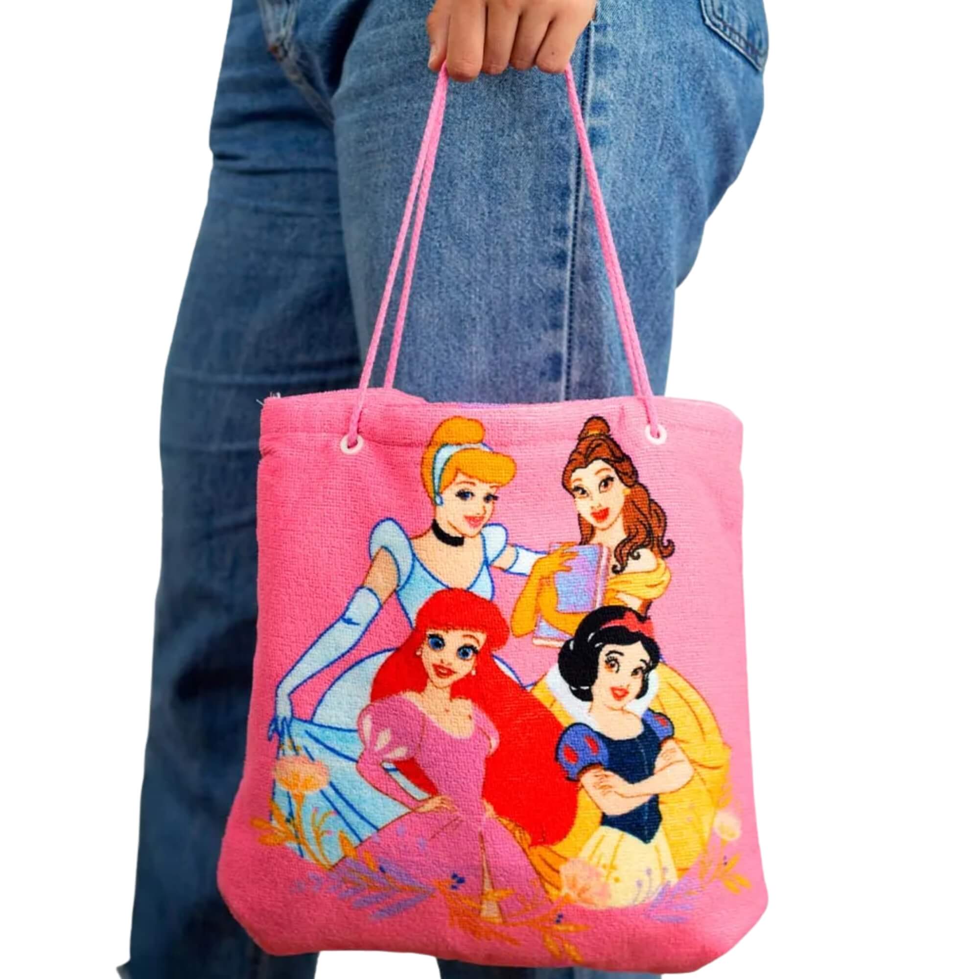 Toalha de Praia 2 em 1 Sacola Princesas Disney Zona Criativa - 10073442