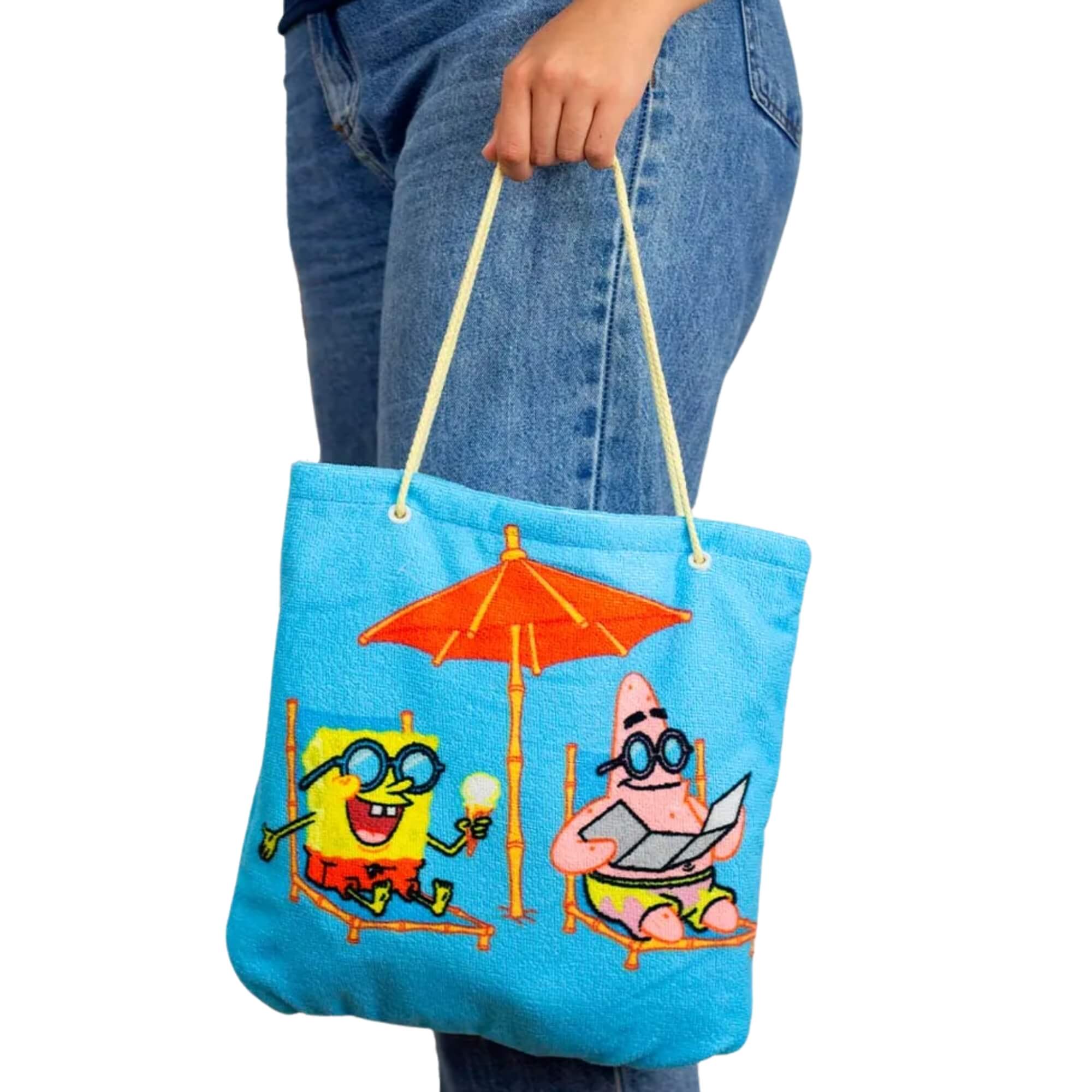 Toalha de Praia 2 em 1 Sacola Bob Esponja Zona Criativa - 10073443