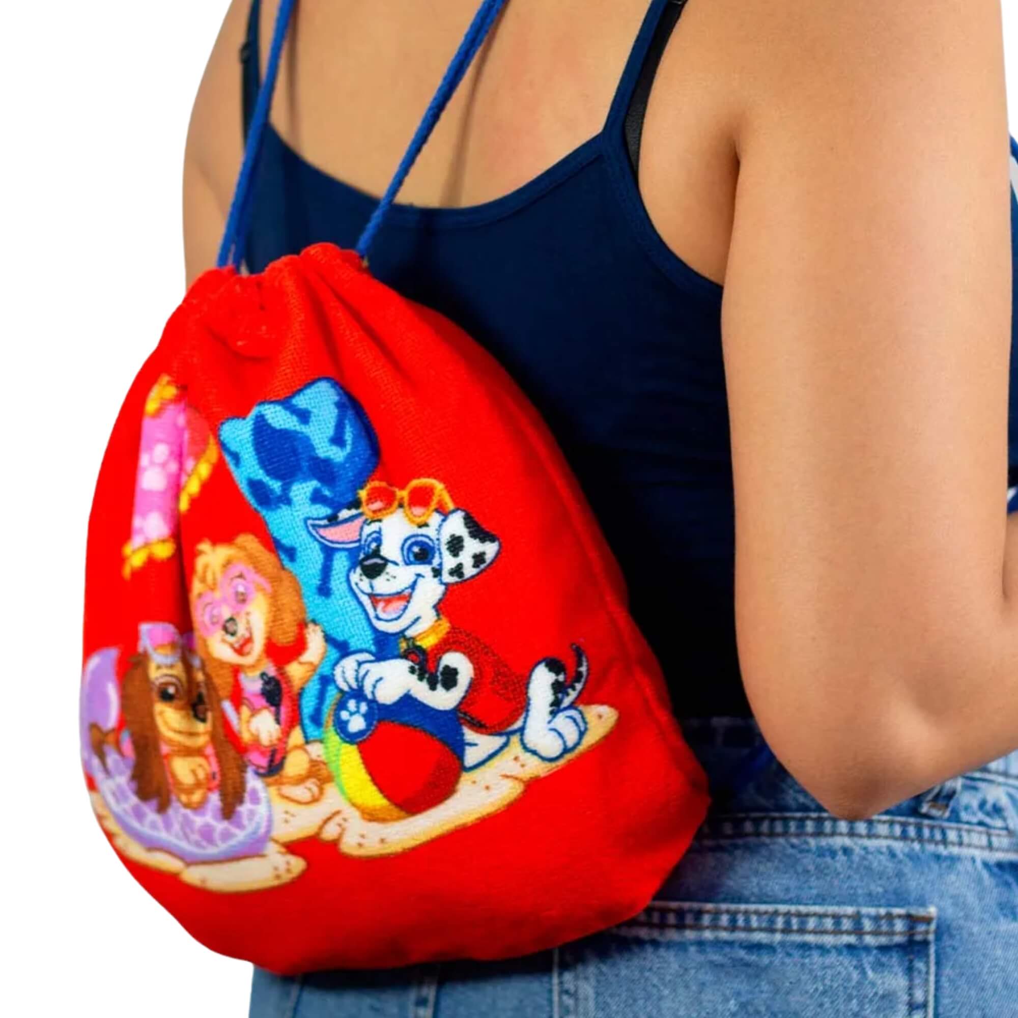 Toalha de Praia 2 em 1 Mochila Patrulha Canina Zona Criativa - 10073482
