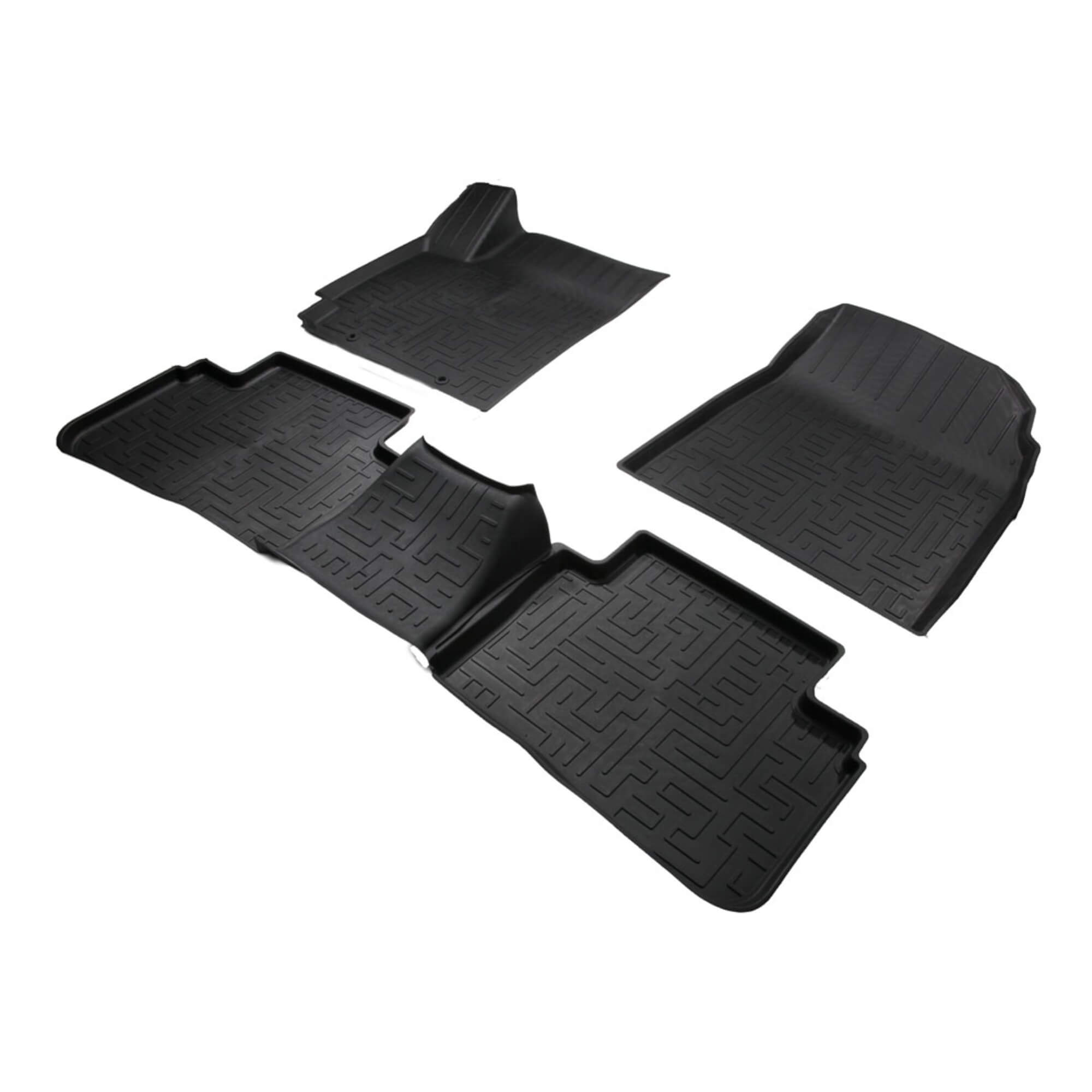 Tapete tipo Bandeja 4P Preto Modelo Creta A partir de 2021 5 Peças Grid - TB09001