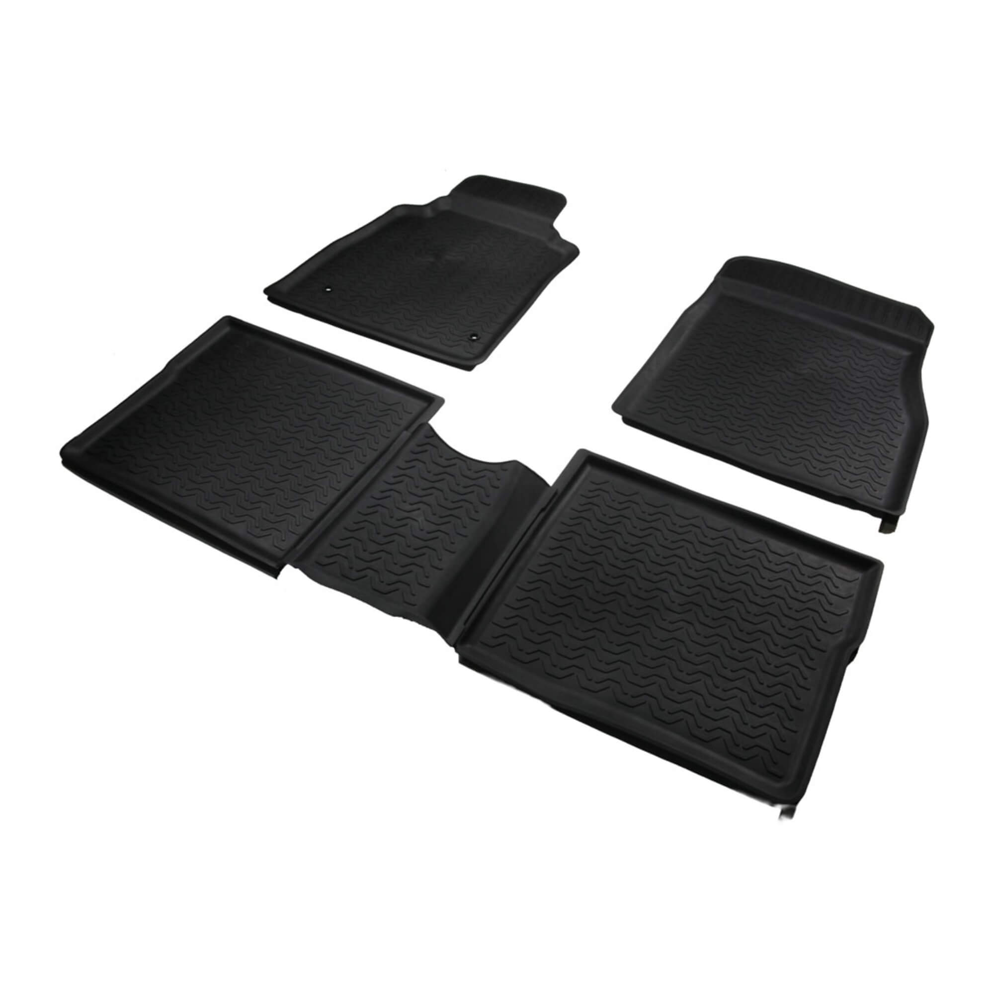 Tapete tipo Bandeja 4P Preto Modelo Kicks Antigo 2016 a 2025 5 Peças Grid - TB10001