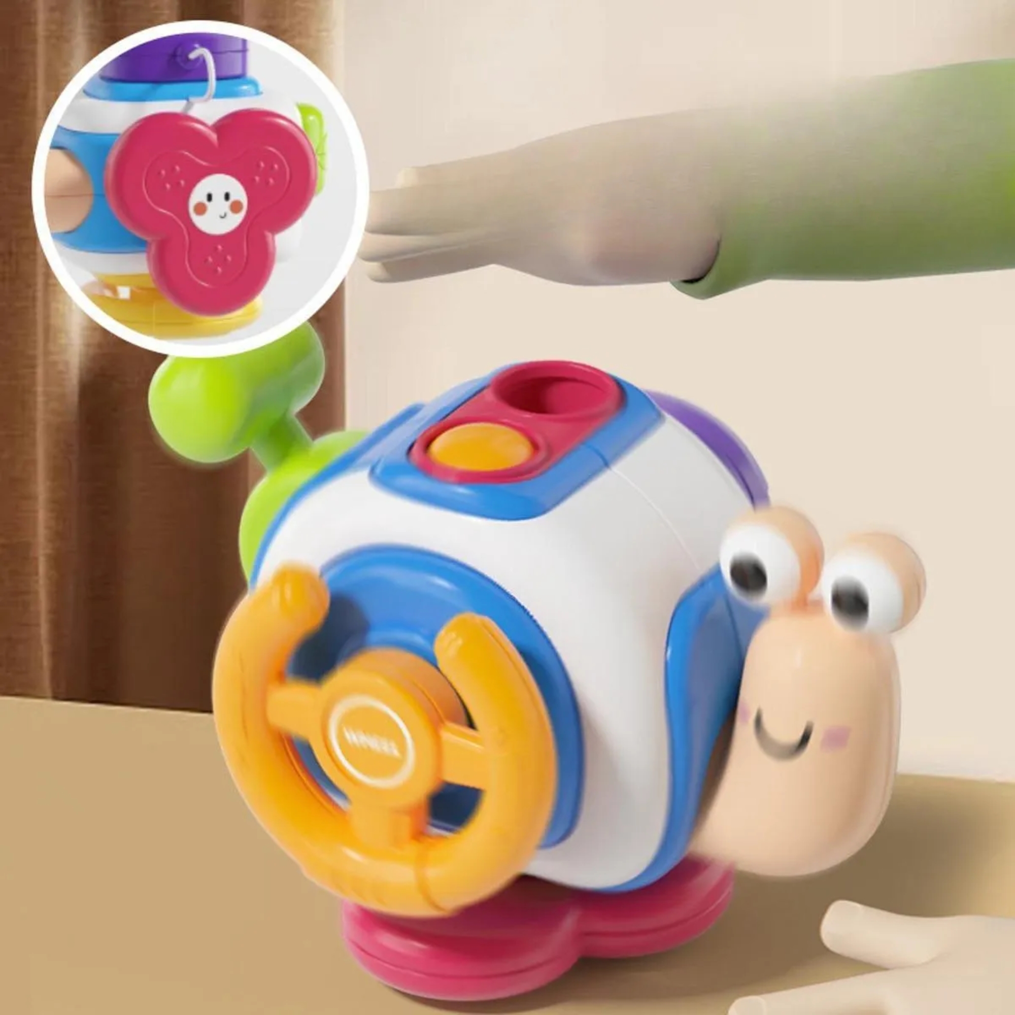 Caracol de Atividades Infantil com Som 5 em 1 Cubo de Atividades Zippy Toys - 11114