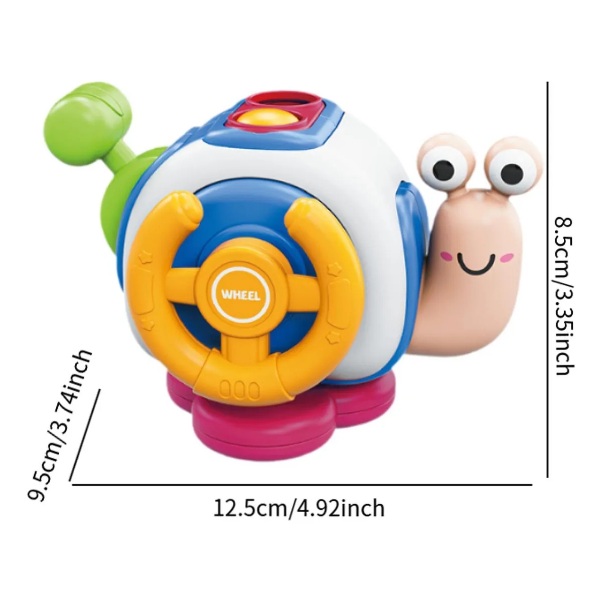 Caracol de Atividades Infantil com Som 5 em 1 Cubo de Atividades Zippy Toys - 11114