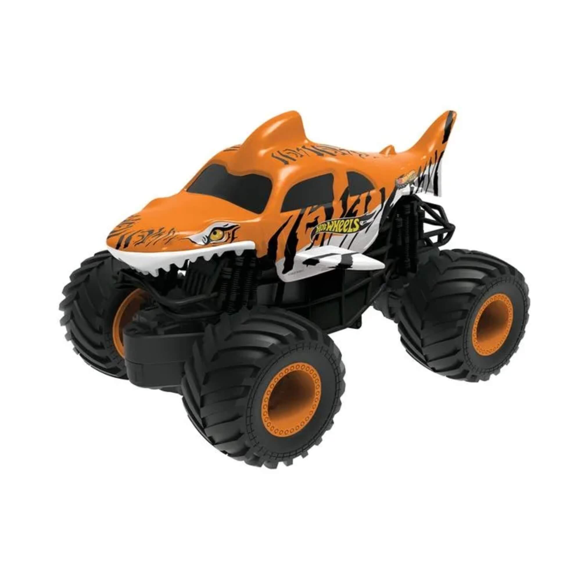 Brinquedo Infantil Monster Truck Titan Shark de Controle Remoto Hot Wheels Multikids - BR2532