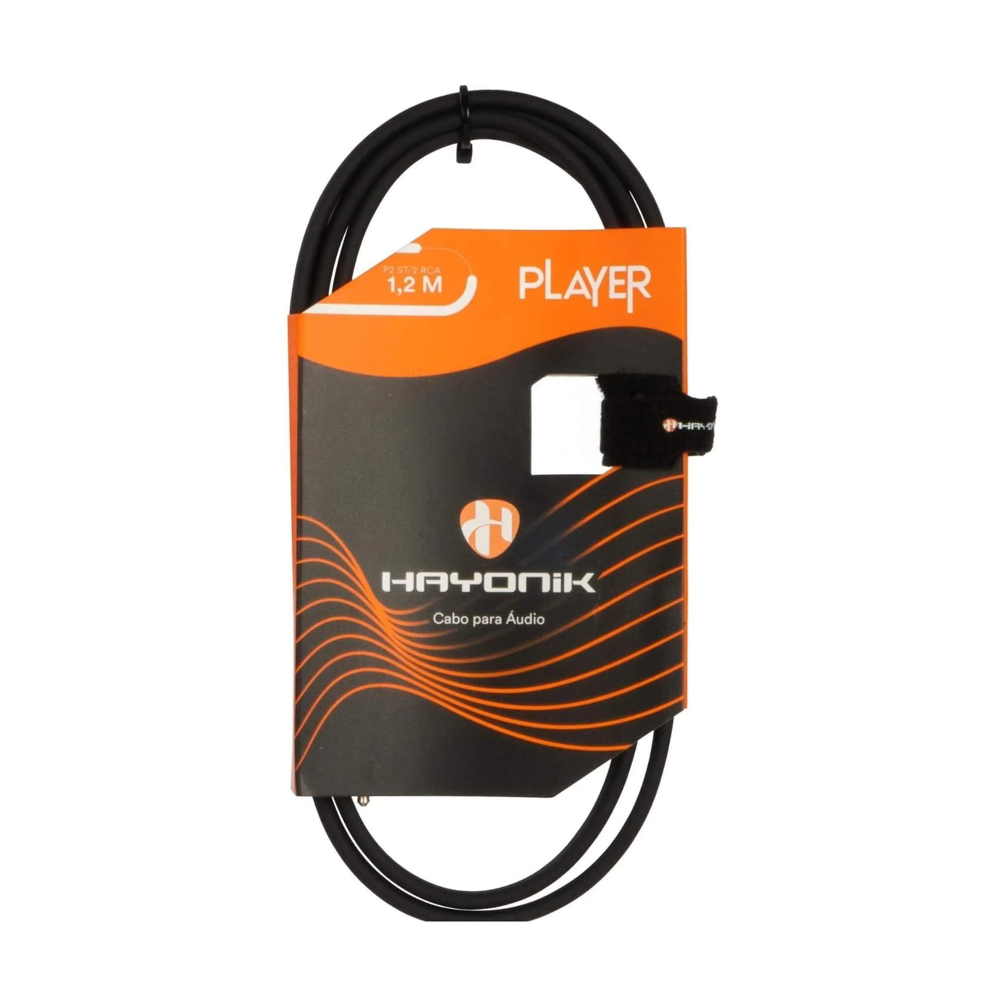 Cabo de Áudio Player 1 P2 x 2 RCA 1,2m Preto Hayonik - 0000081895