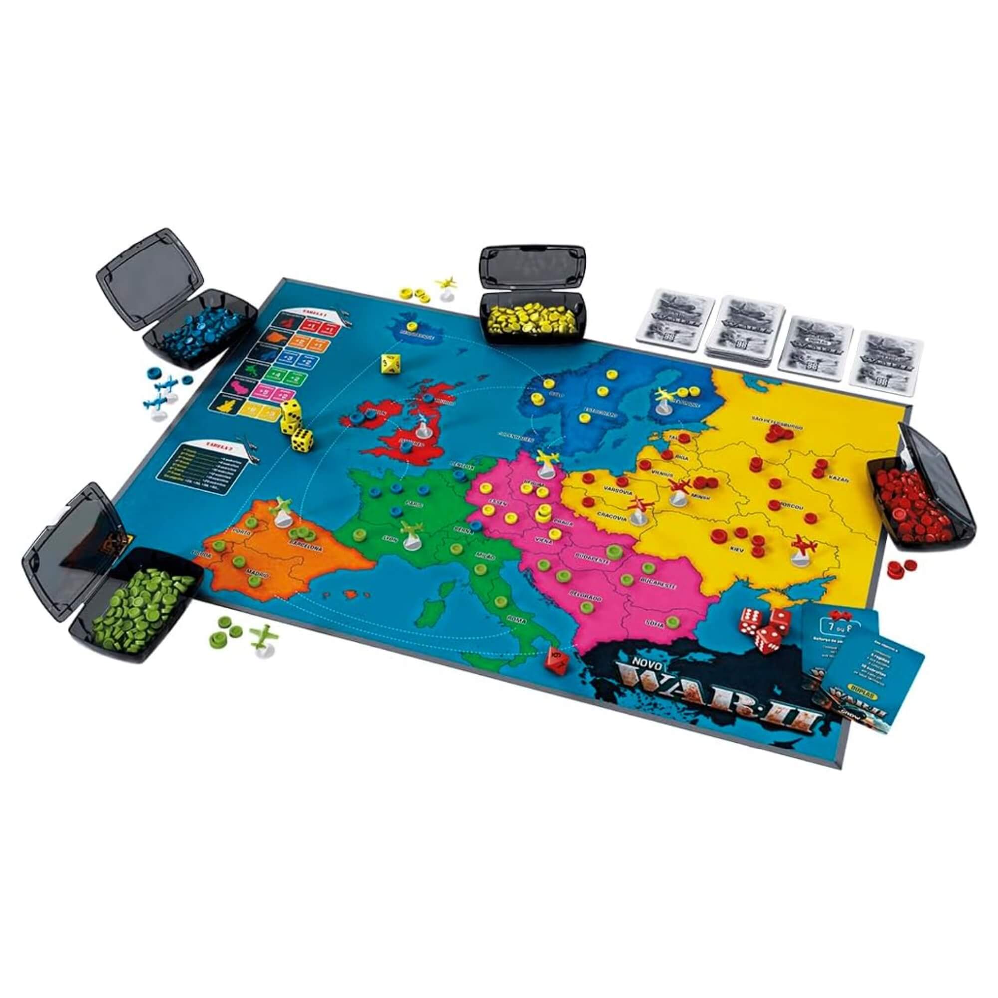 Jogo de Tabuleiro War II - Jogo da Estratégia com Batalhas Aéreas +10 Anos Grow - 04754
