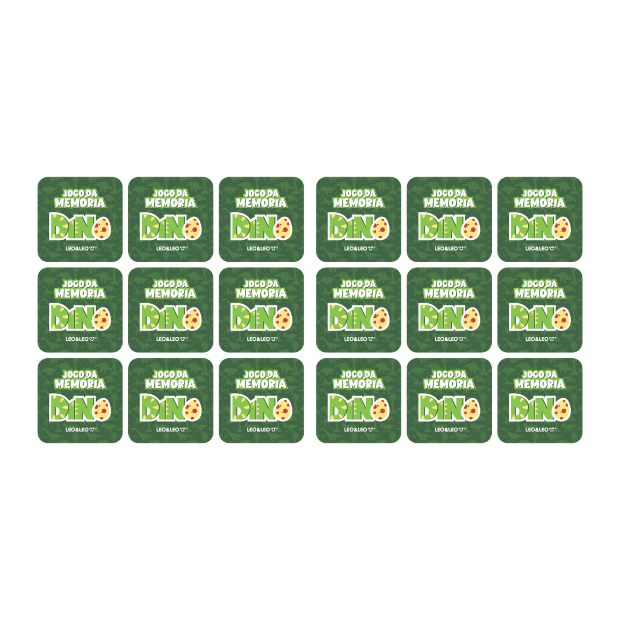 Livro Educativo Jogo da Memória Dino - Oppbag com Livro + Jogo da Memória Leo&Leo Leonora - 10468