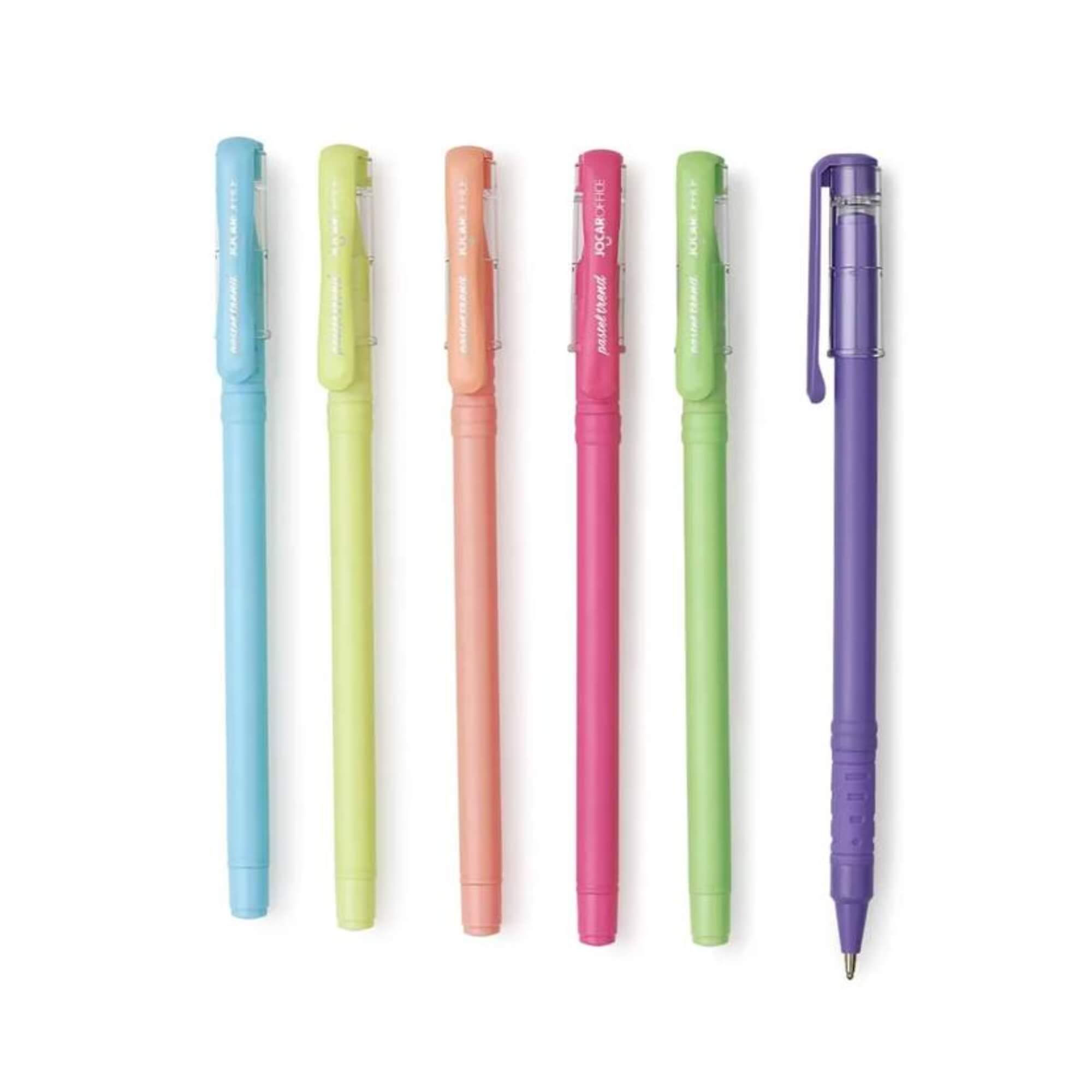 Caneta Esferográfica Tons Pastel Trend 1.0 - Dispenser c/ 50 Unidades Sortidas Leonora - 97918