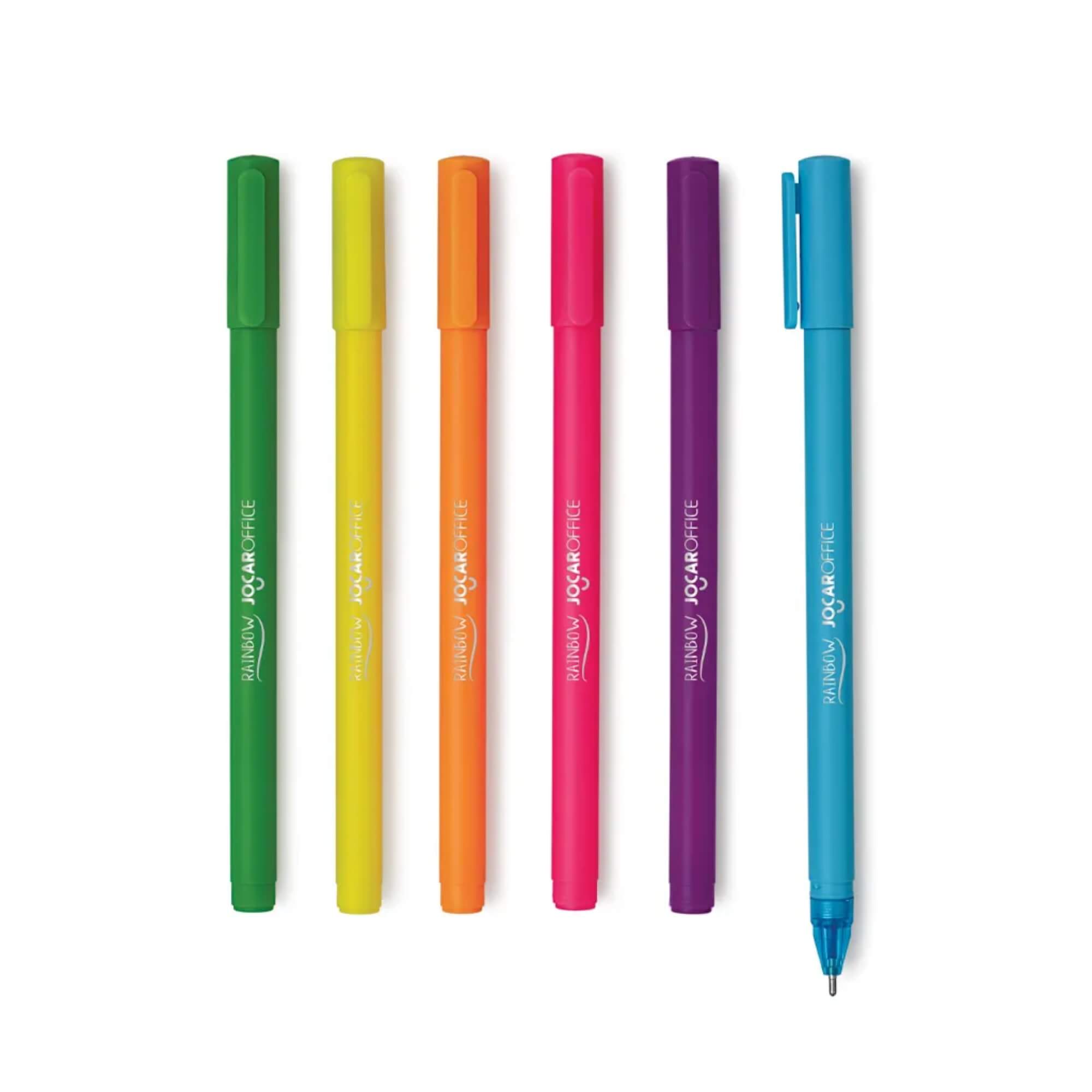 Caneta Gel Rainbow 0.7 Colorida - Display com 50 Unidades Jocar Office Leonora - 97935