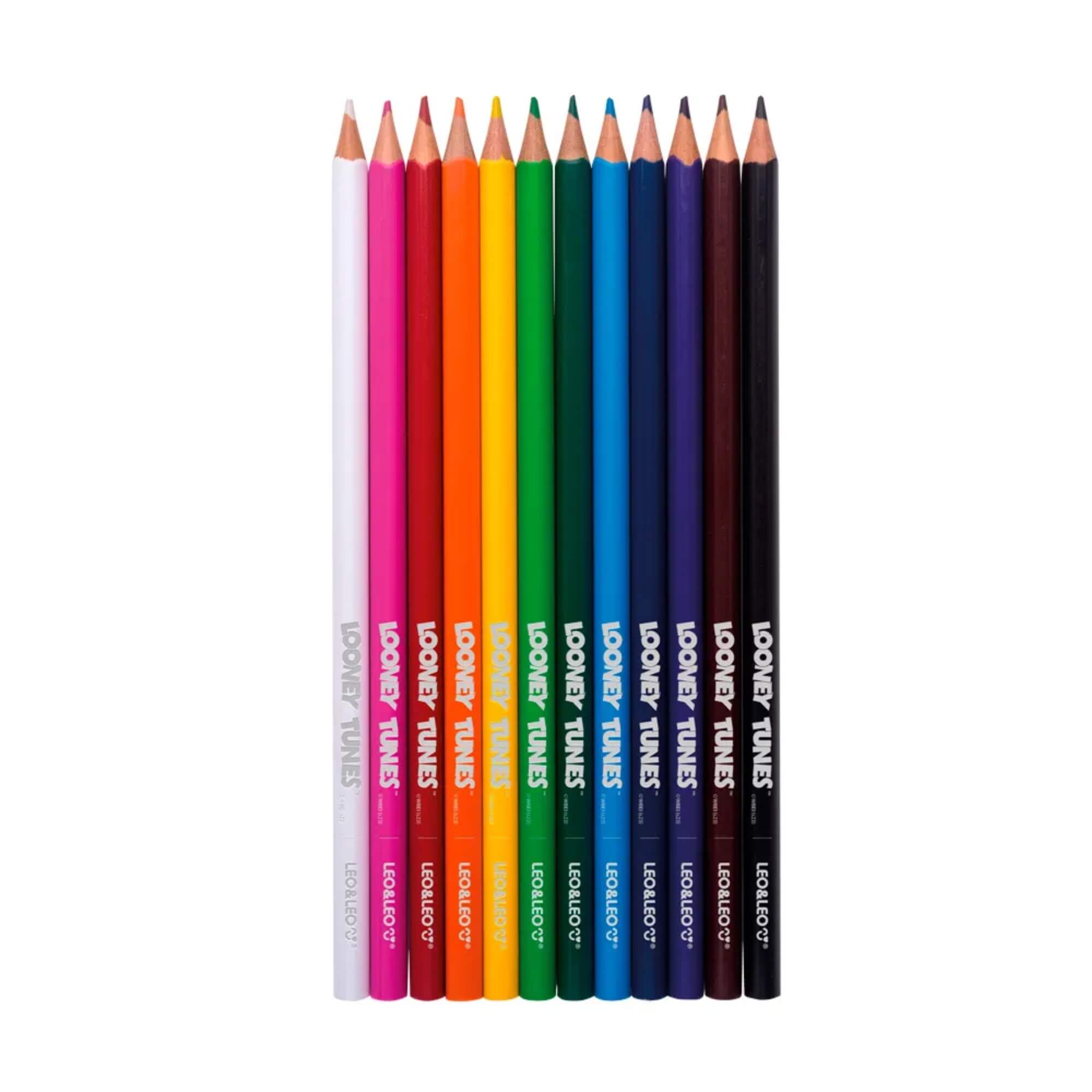 Lápis de Cor 12 Cores Triangular Looney Tunes Leo&Leo Leonora - 4679