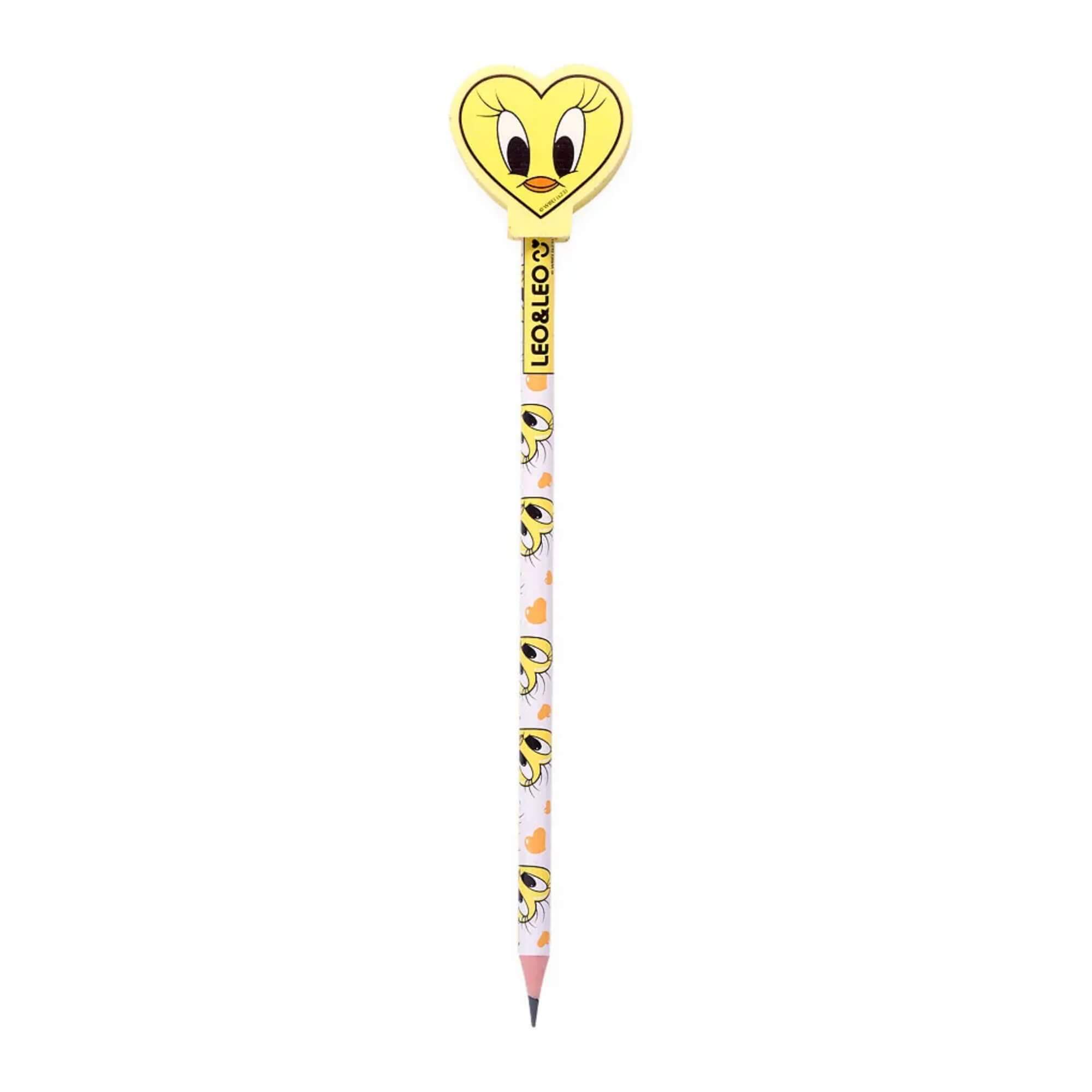 Lápis Hb com Borracha na Ponta Looney Tunes Pote c/30 Und Leo&Leo Leonora - 71627