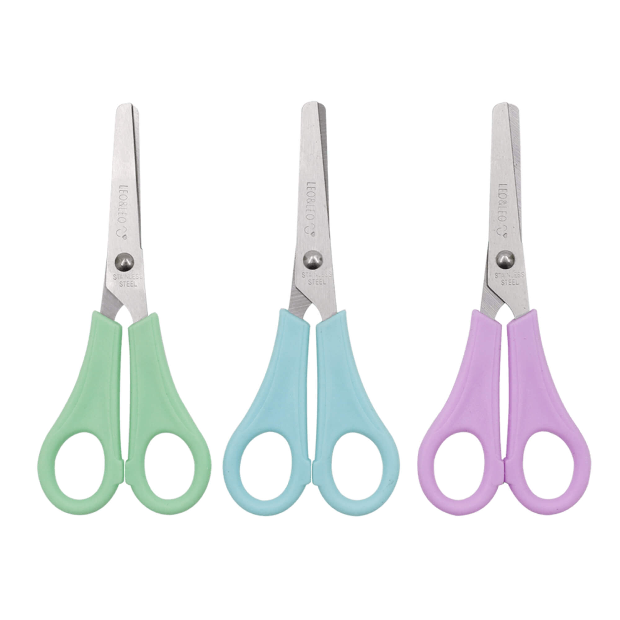 Tesoura Escolar Plus Tons Pastel Trend Display com 24 Unidades Leo&Leo Leonora - 72005