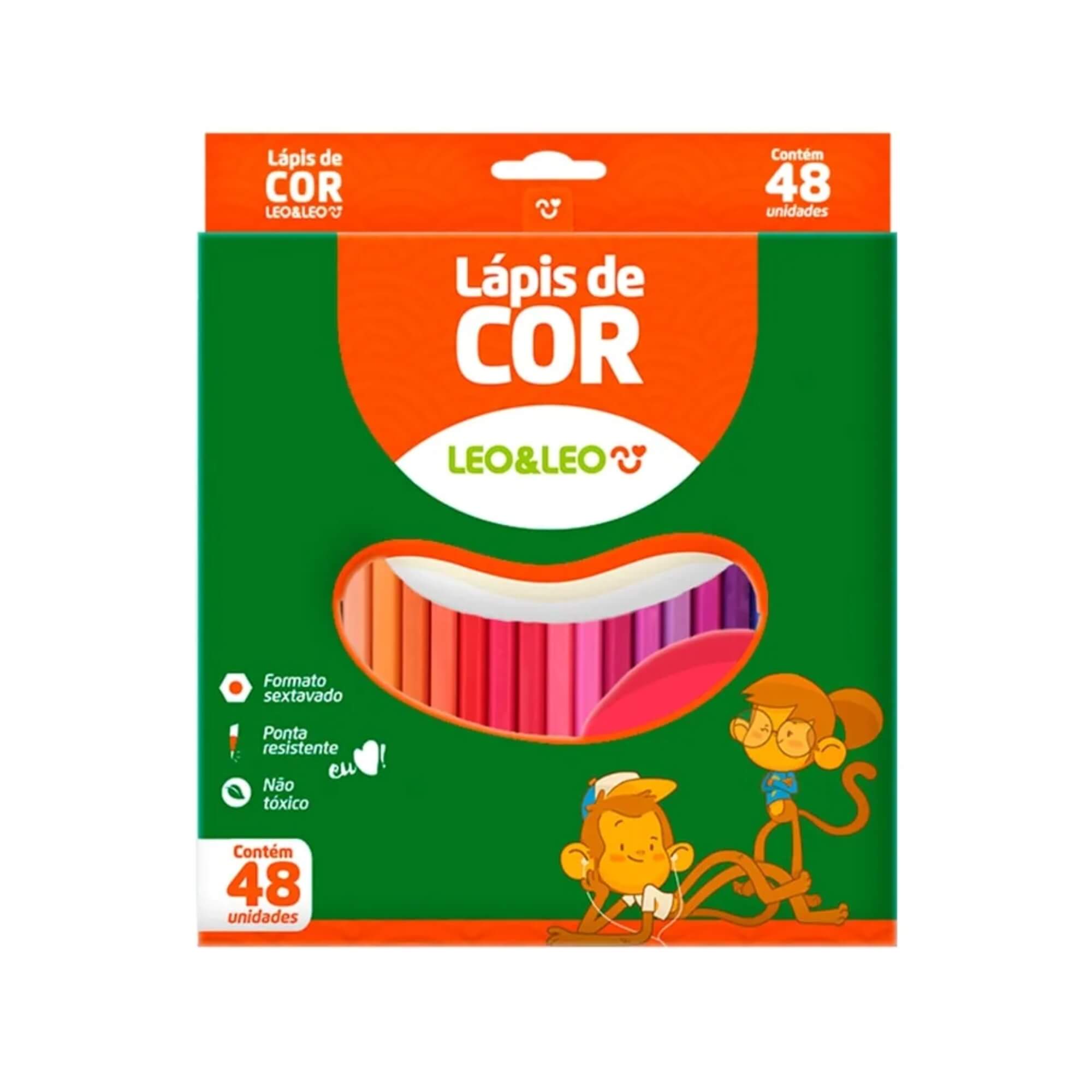 Lápis 48 Cores Sextavado (unidade) Leo&Leo Leonora - 72105