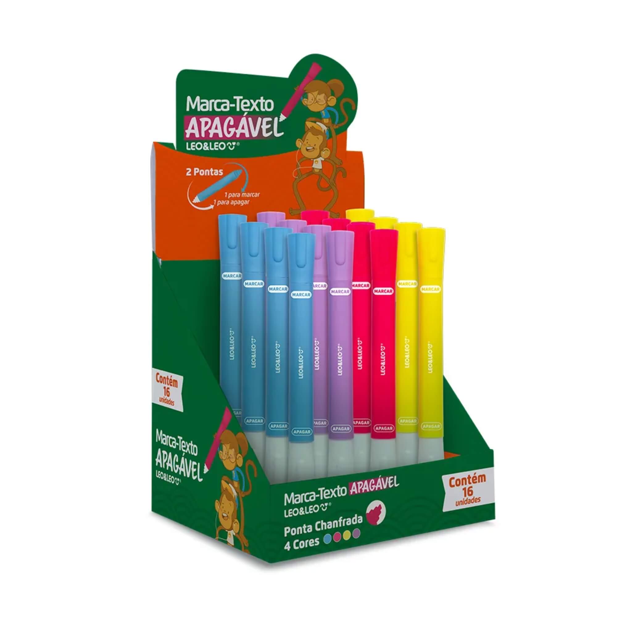 Caneta Marca Texto Apagável Display com 16 unidades Jocar Office Leonora - 94144