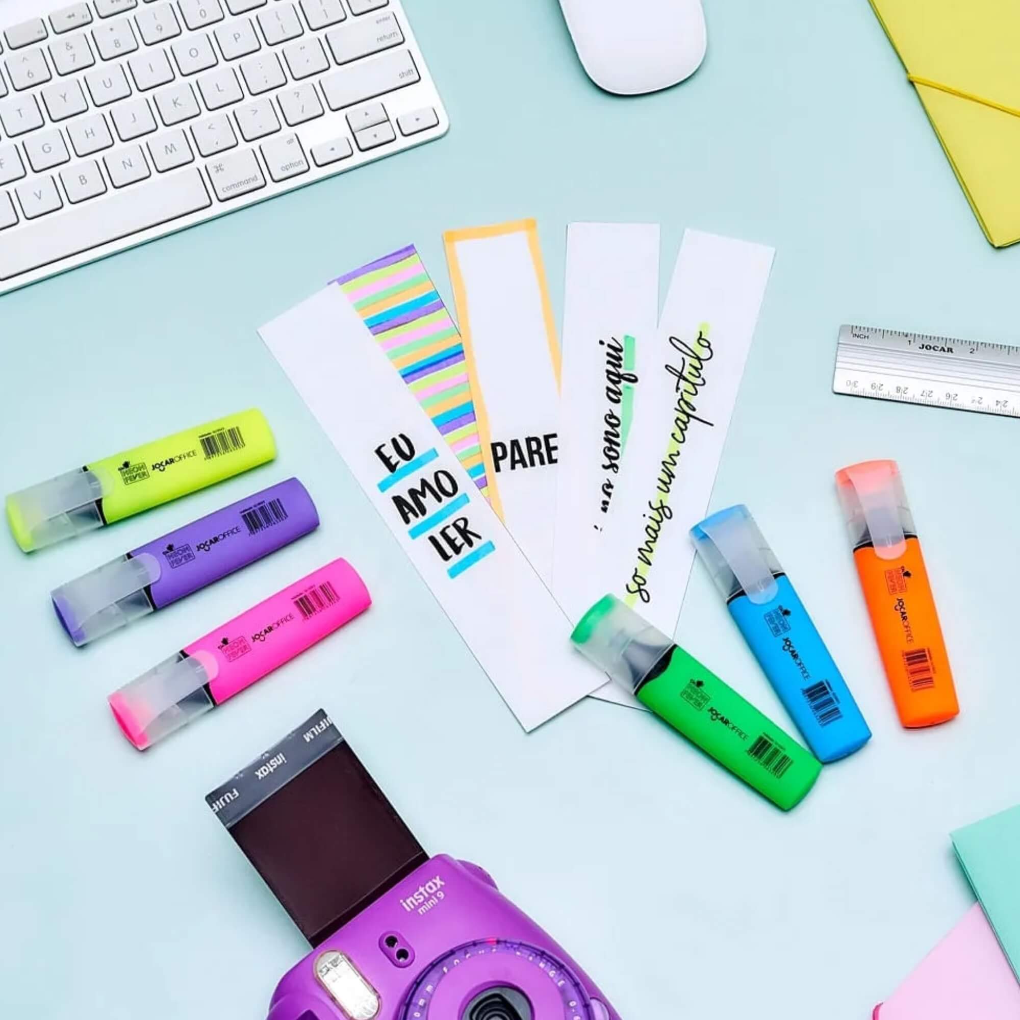 Caneta Marca Texto Neon Fever Display com 24 Unidades Jocar Office Leonora - 96140