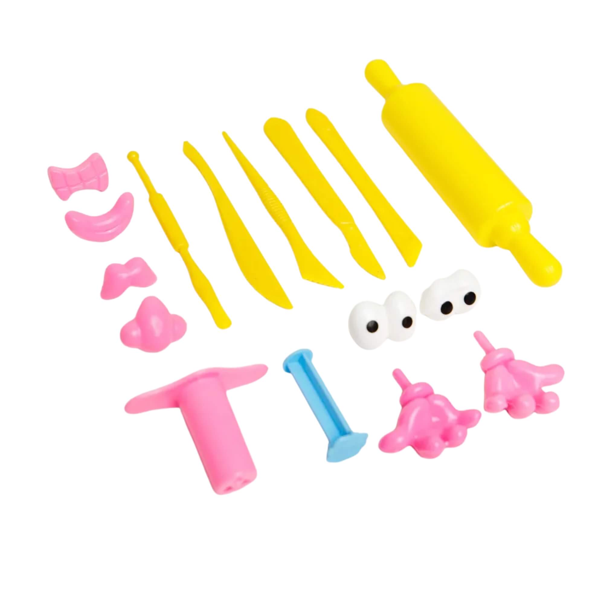 Kit Massa de Modelar Joy Maleta - 8 Cores Mais 15 Moldes Leo&Leo Leonora - 73532