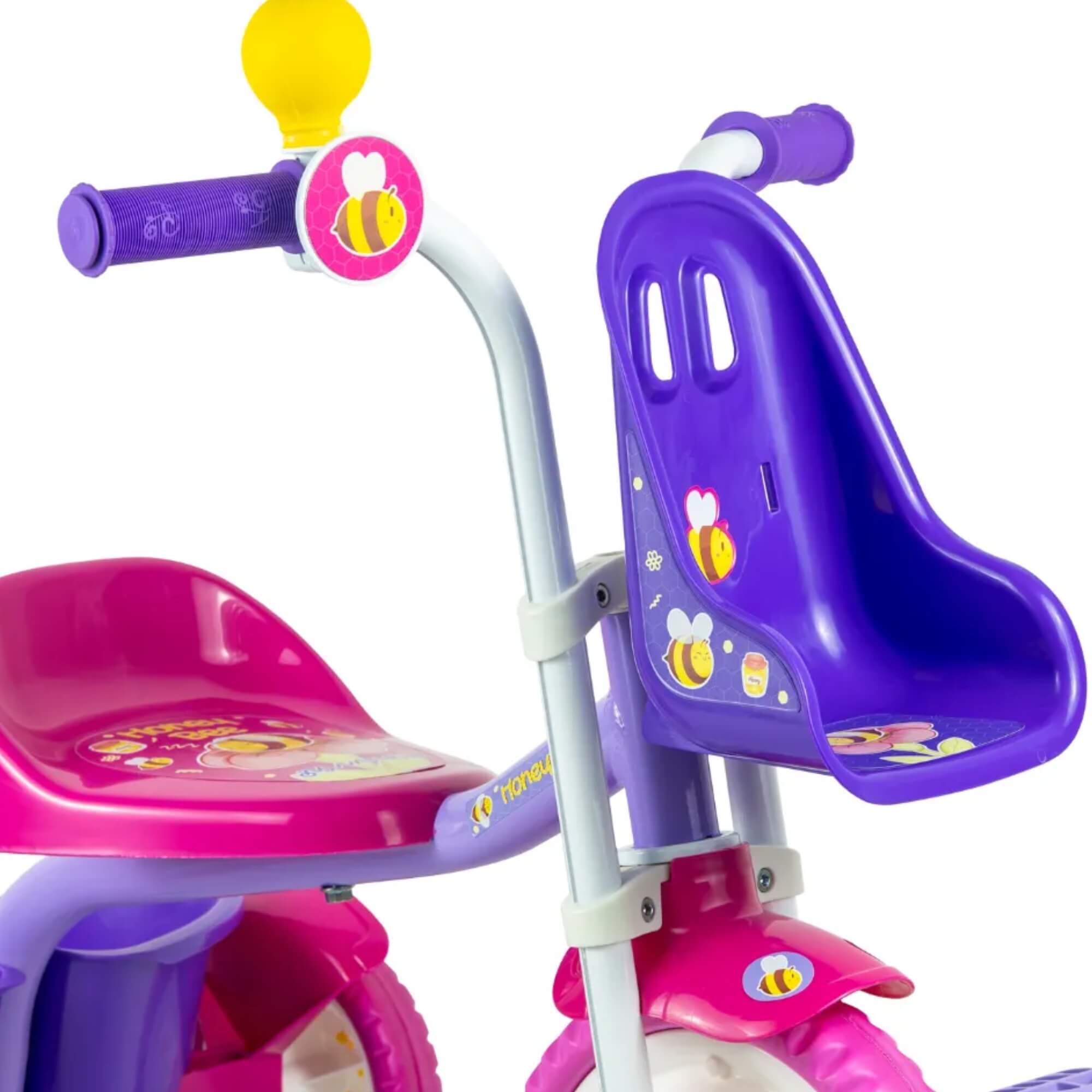 Triciclo Infantil Honey Bee +18 meses c/ Limitador de Giro do Guidão Nathor - 100510160016