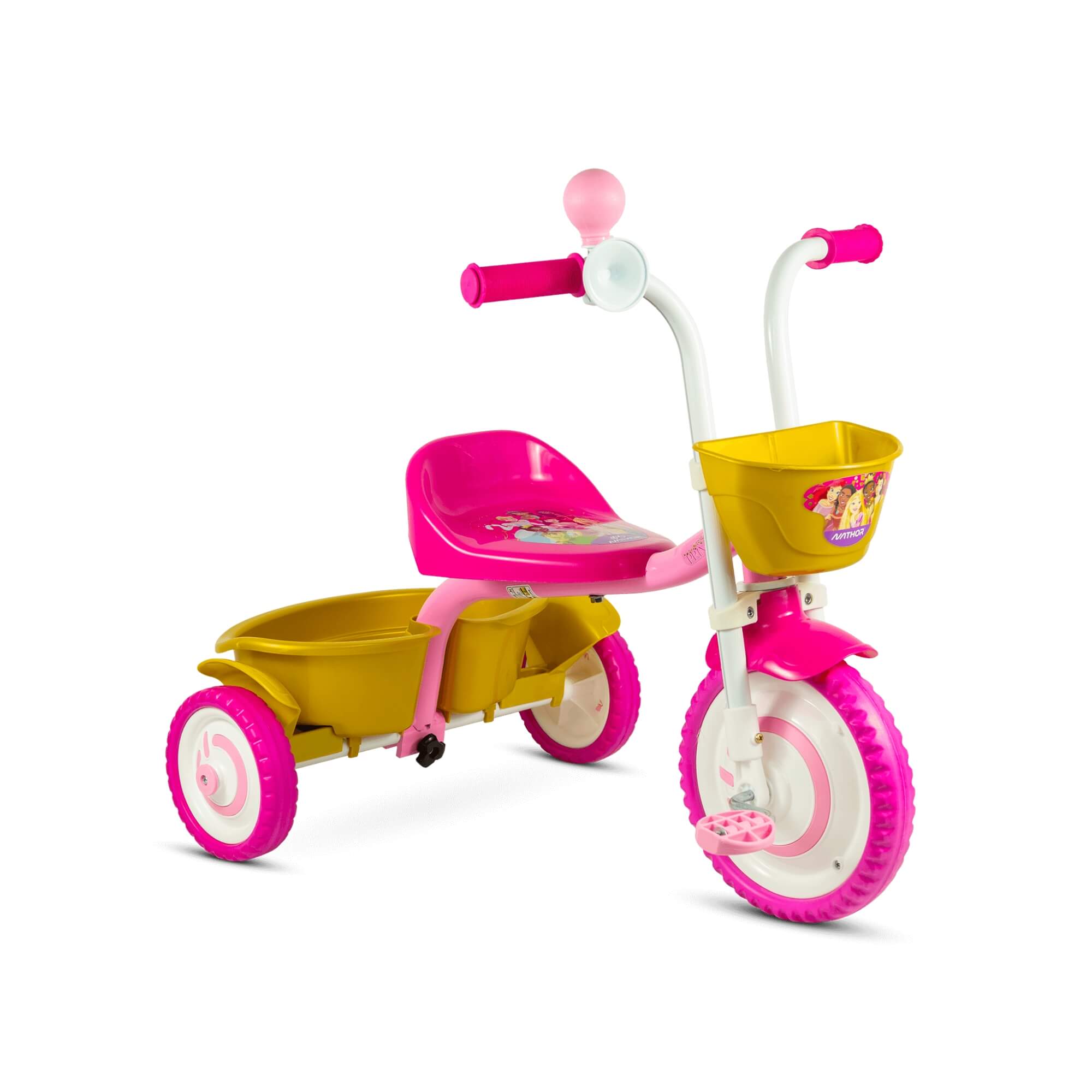 Triciclo Infantil Princesas da Disney com Cestinha Nathor - 100580160002