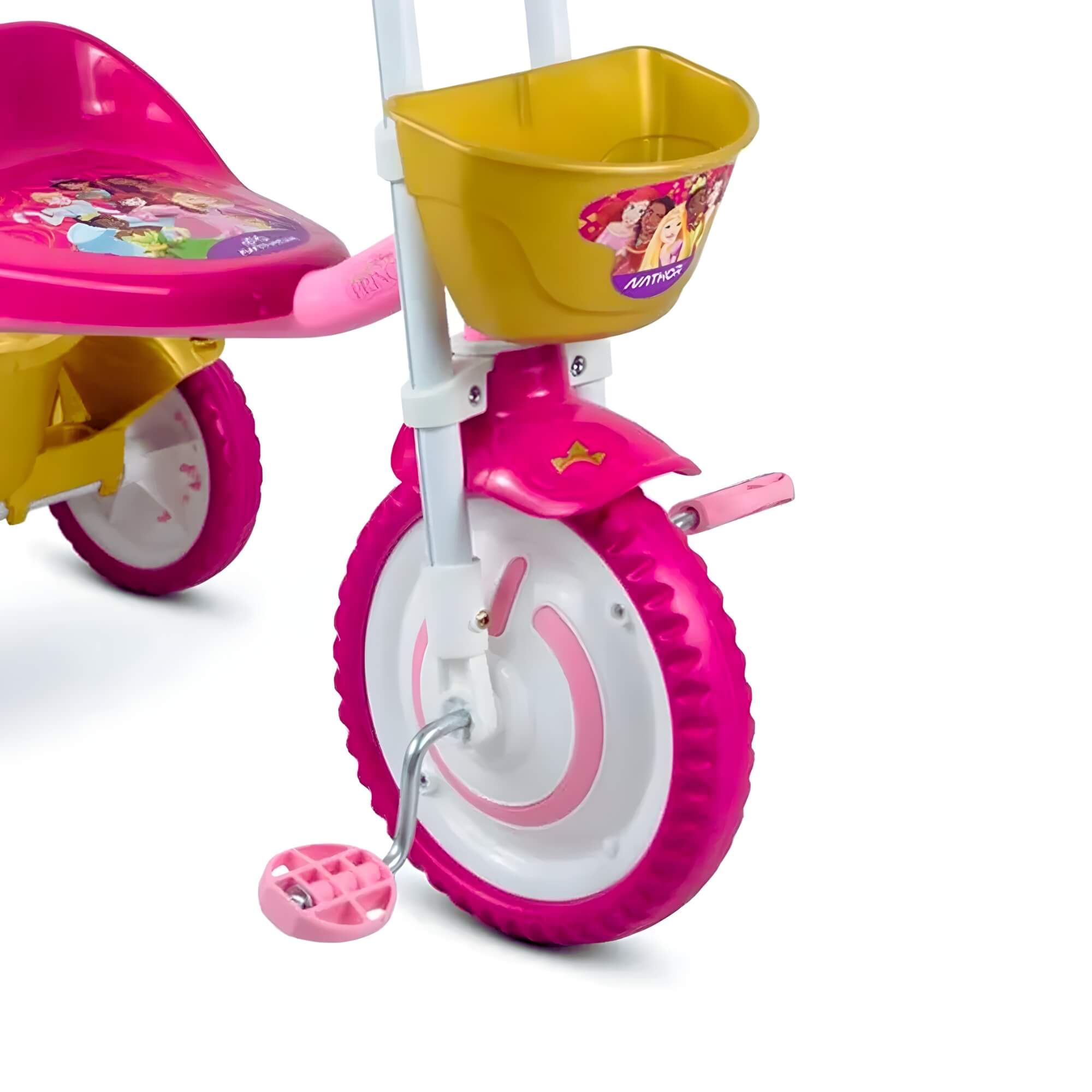 Triciclo Infantil Princesas da Disney com Cestinha Nathor - 100580160002