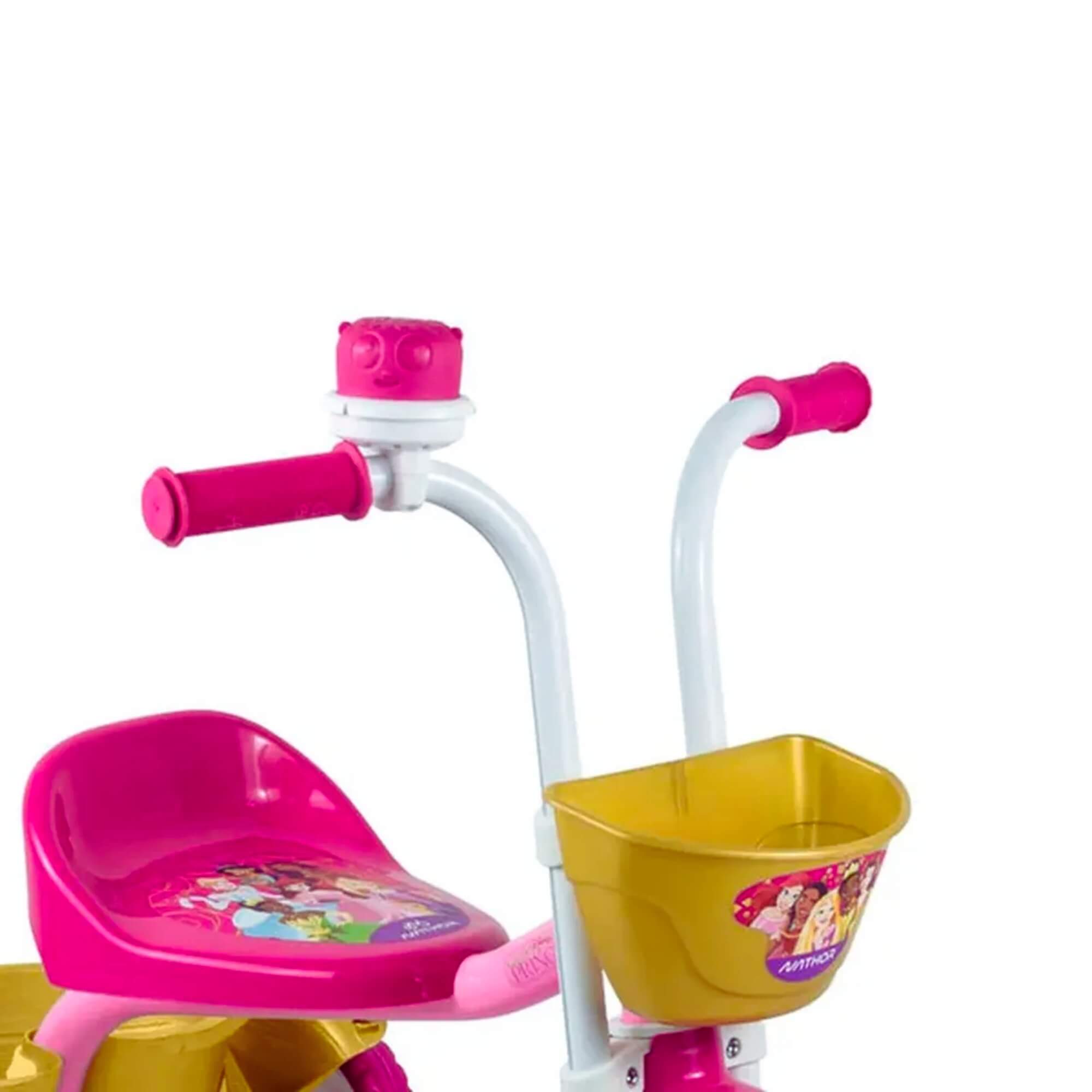 Triciclo Infantil Princesas da Disney com Cestinha Nathor - 100580160002