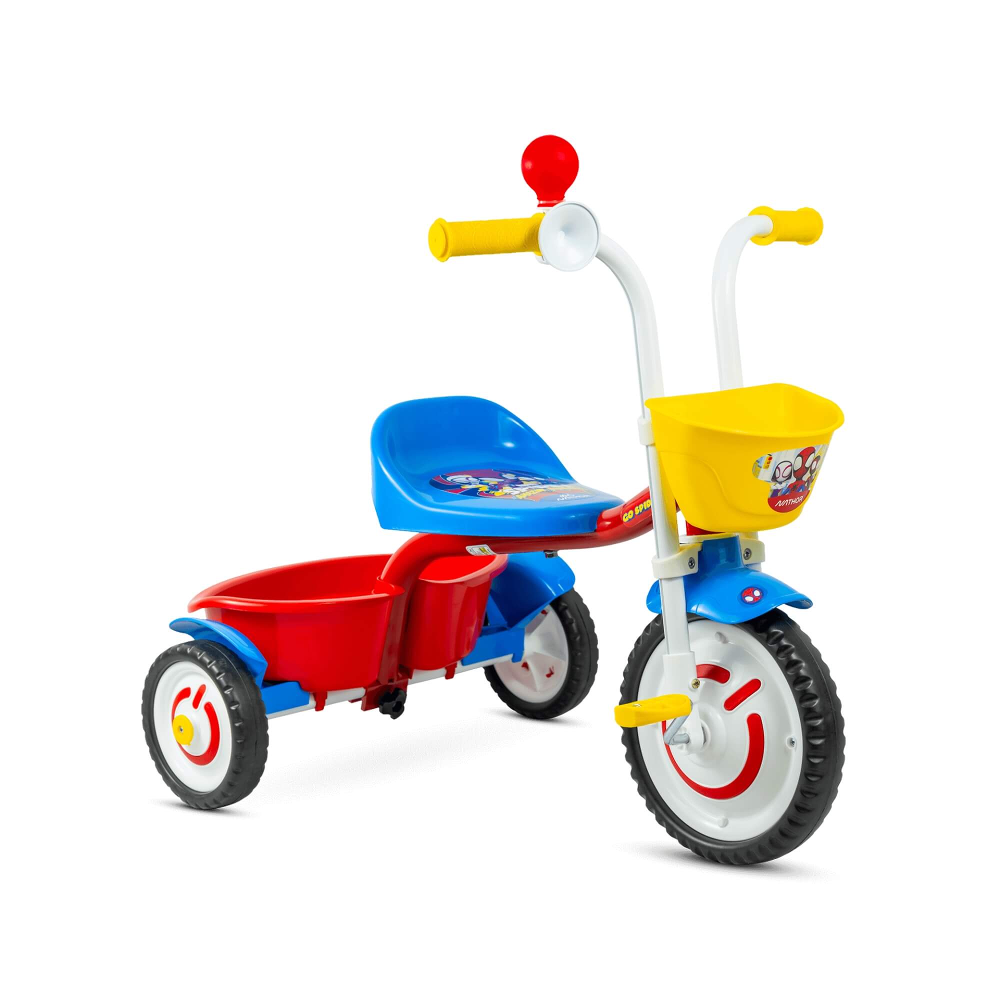 Triciclo Infantil Homem-Aranha Spider Man com Cestinho Nathor - 100580160003