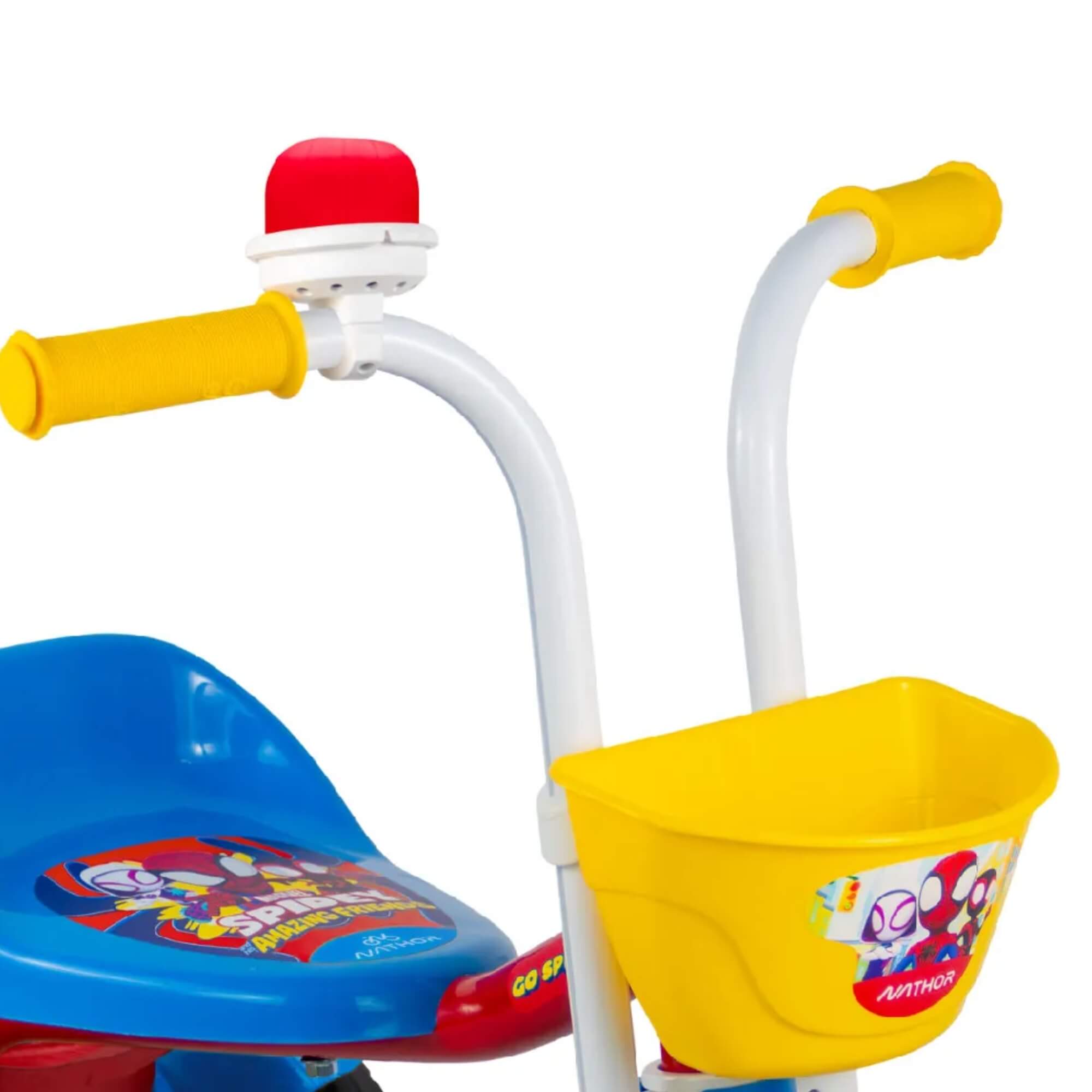 Triciclo Infantil Homem-Aranha Spider Man com Cestinho Nathor - 100580160003