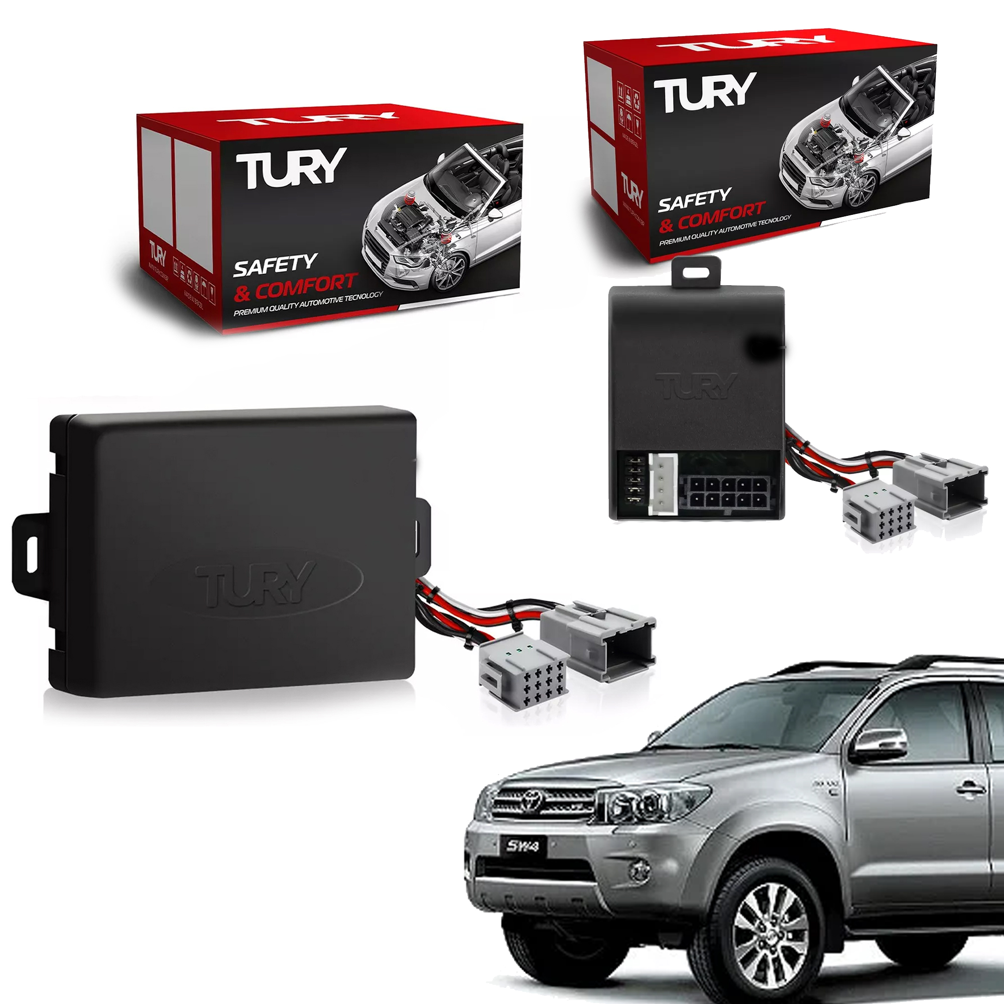 COMP Kit Modulo de Vidro Tury Hilux 2005/2007 Prado 2004/2011 SW4 2005/2007 + Fechamento de retrovisores
