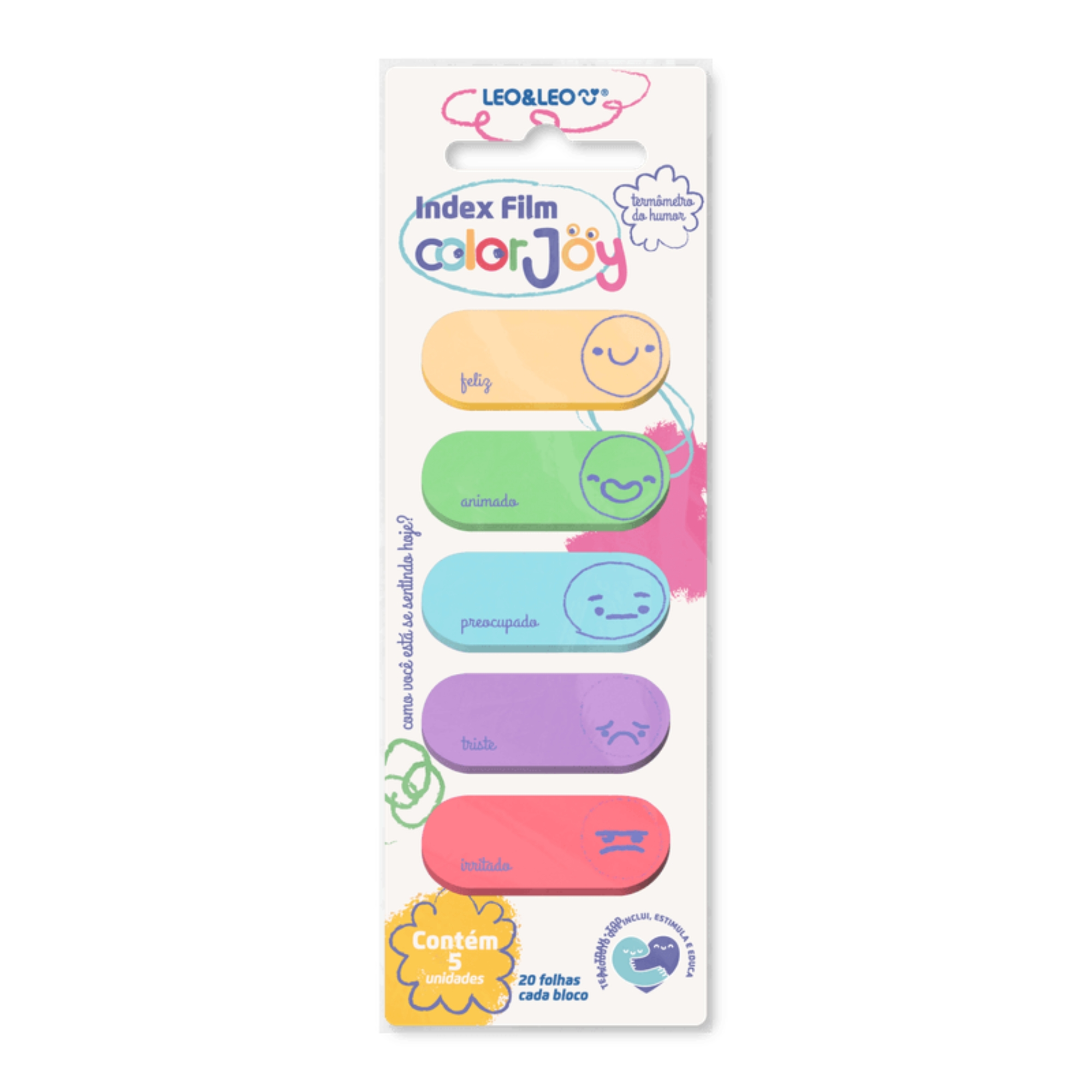 Index Film Color Joy Blister C/ 5 Blocos 20F Cada Leo&Leo Leonora - 10119