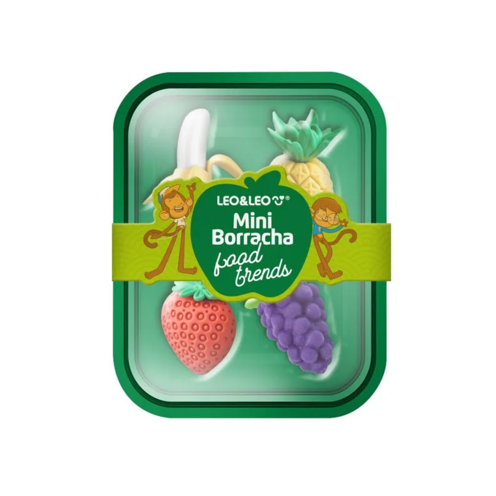 MIni Borracha Food Trends Marmitinha c/ 4 borrachas - display c/ 12 un. Leo&Leo Leonora - 10195