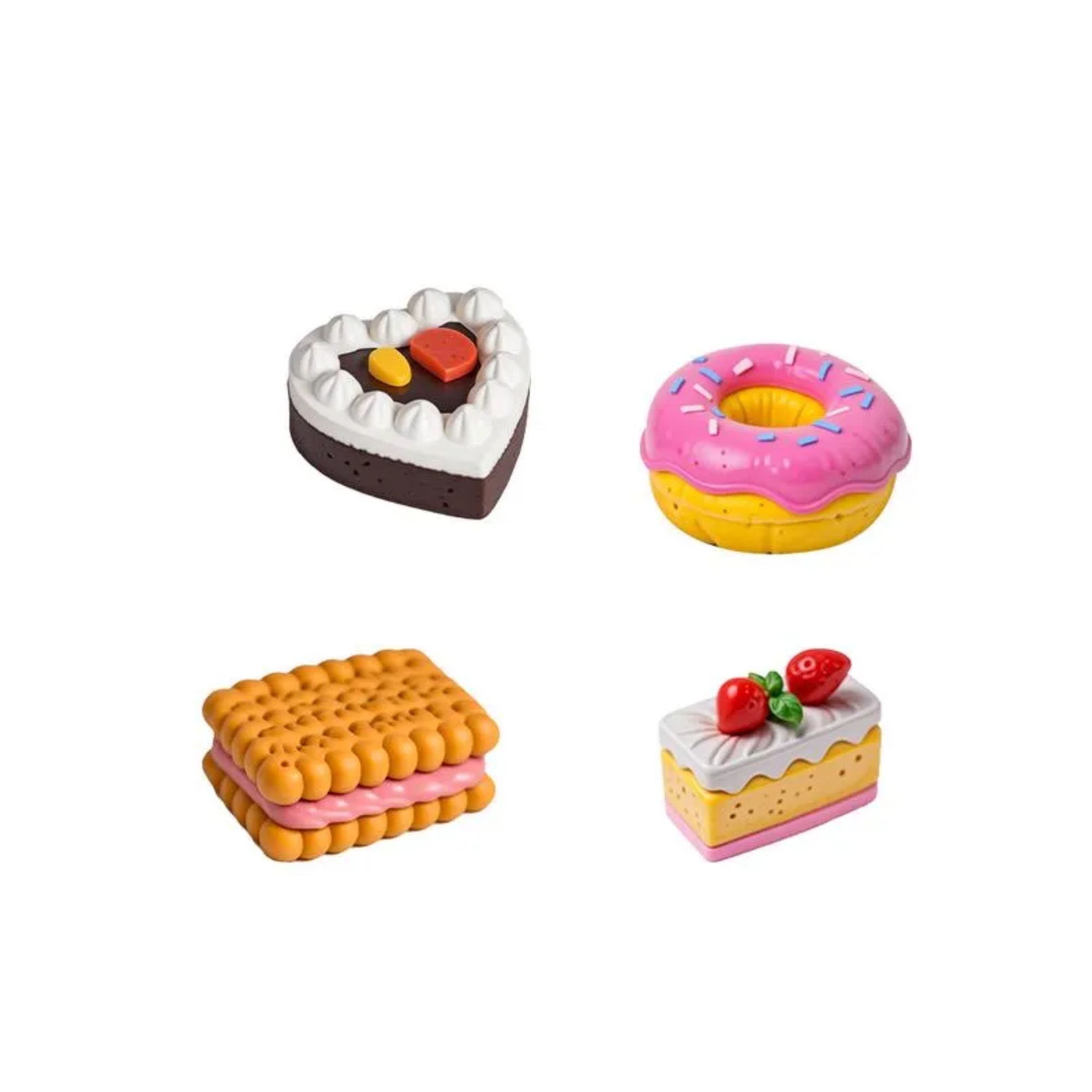 MIni Borracha Food Trends Marmitinha c/ 4 borrachas - display c/ 12 un. Leo&Leo Leonora - 10195